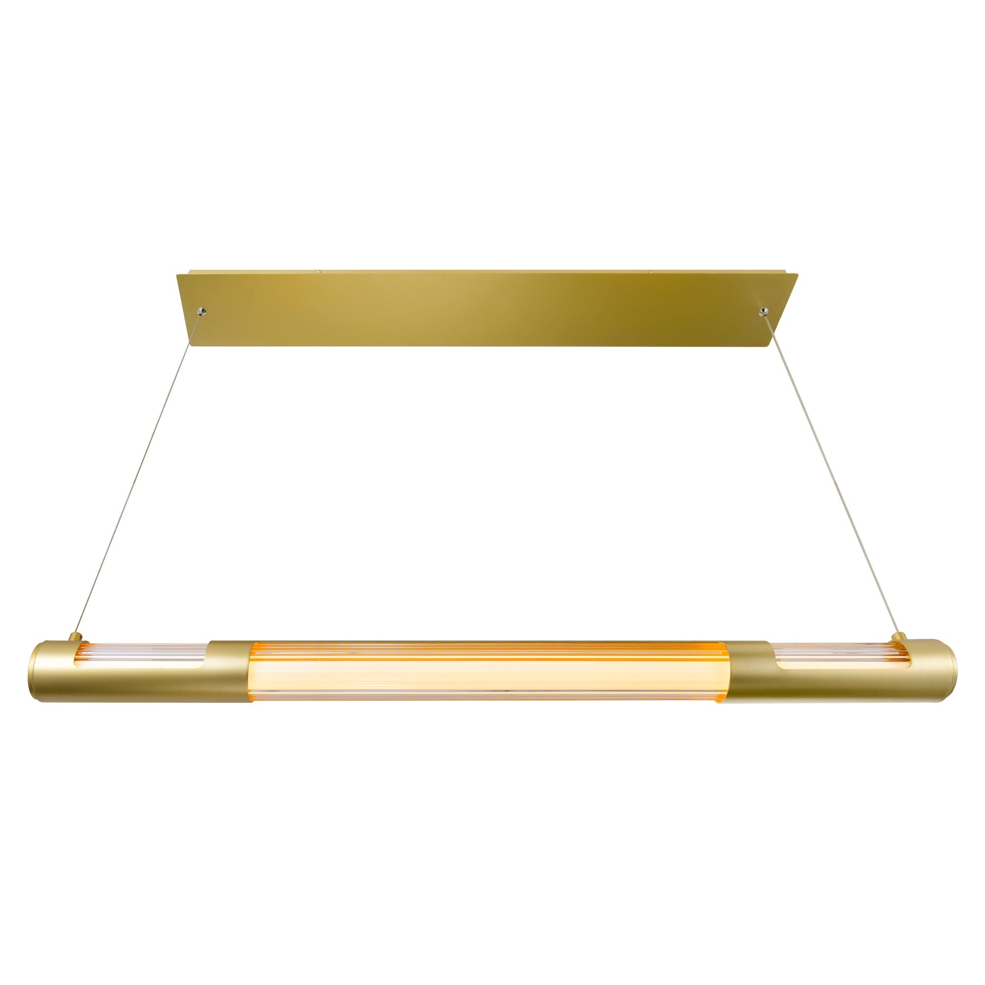 Neva Integrated LED 36in Satin Gold Chandelier - CWI Lighting