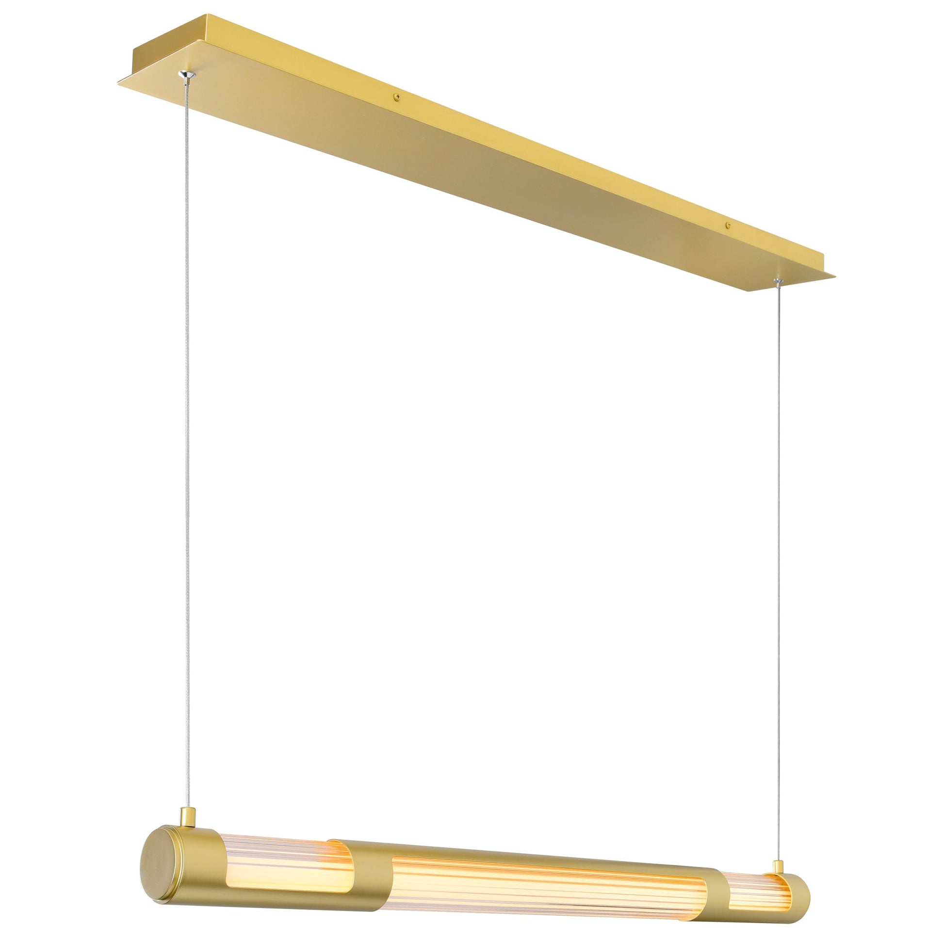 Neva Integrated LED 36in Satin Gold Chandelier - CWI Lighting