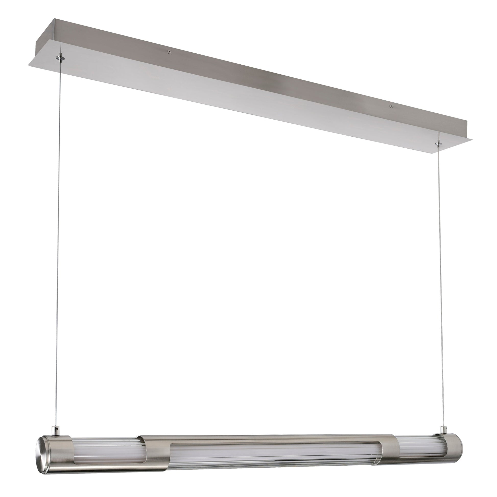 Neva Integrated LED 36in Satin Nickel Chandelier - CWI Lighting