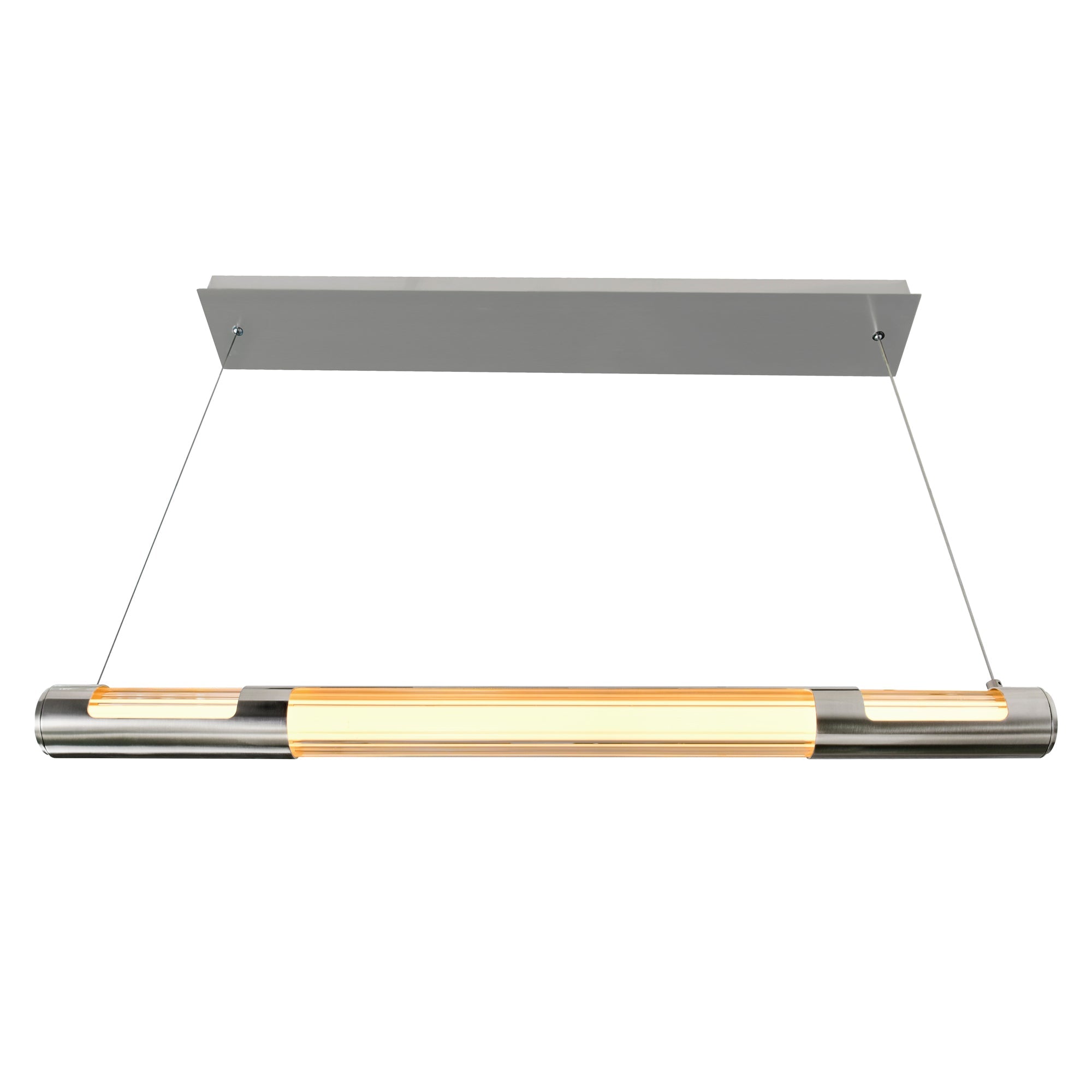 Neva Integrated LED 36in Satin Nickel Chandelier - CWI Lighting