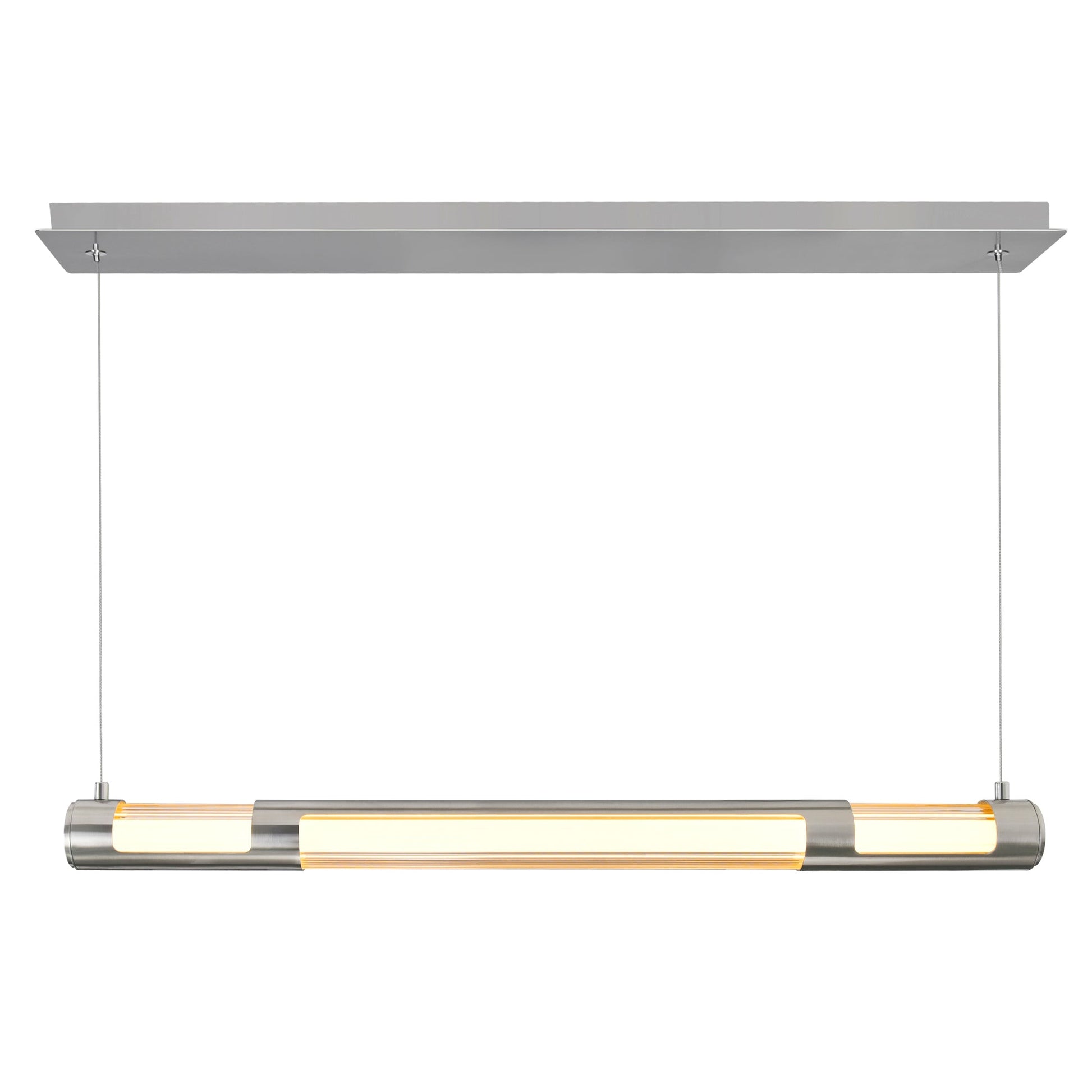 Neva Integrated LED 36in Satin Nickel Chandelier - CWI Lighting