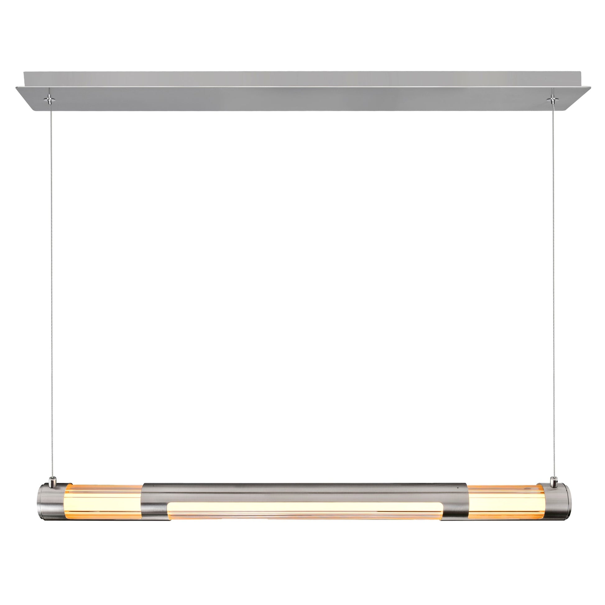 Neva Integrated LED 36in Satin Nickel Chandelier - CWI Lighting