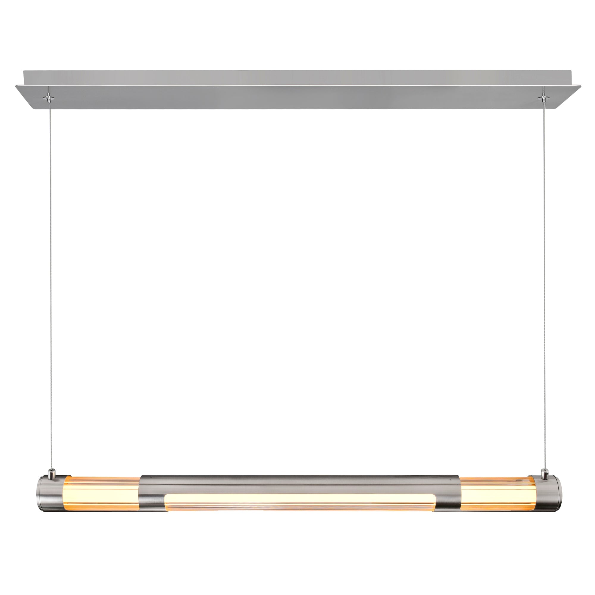 Neva Integrated LED 36in Satin Nickel Chandelier - CWI Lighting