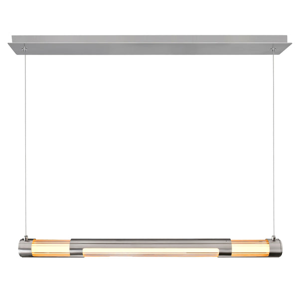 Neva Integrated LED 36in Satin Nickel Chandelier - CWI Lighting