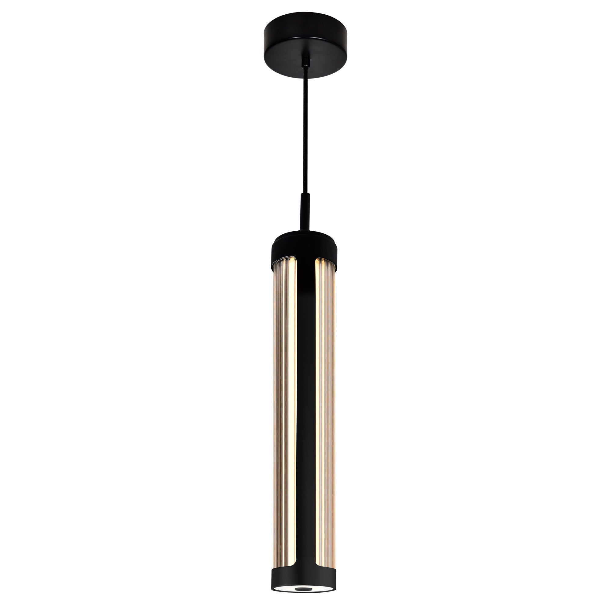 Neva Integrated LED 3in Black Pendant - CWI Lighting