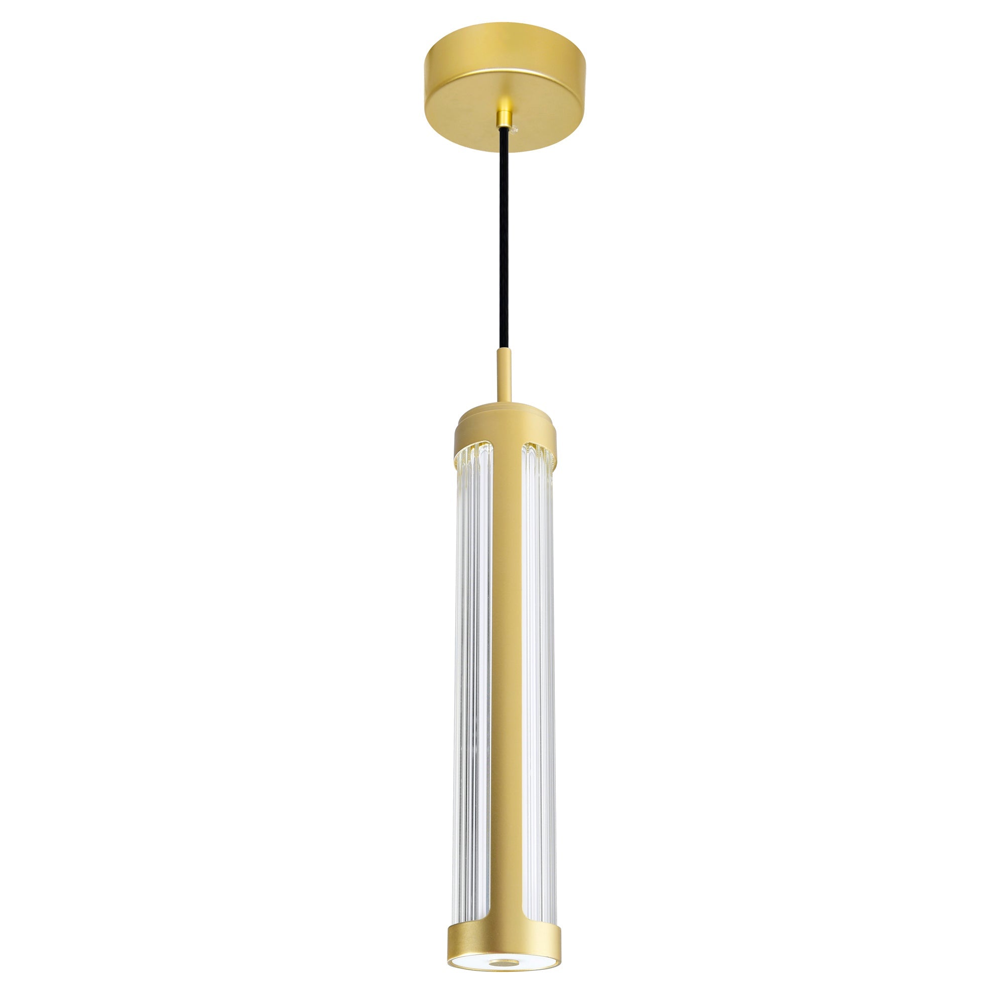 Neva Integrated LED 3in Satin Gold Pendant - CWI Lighting
