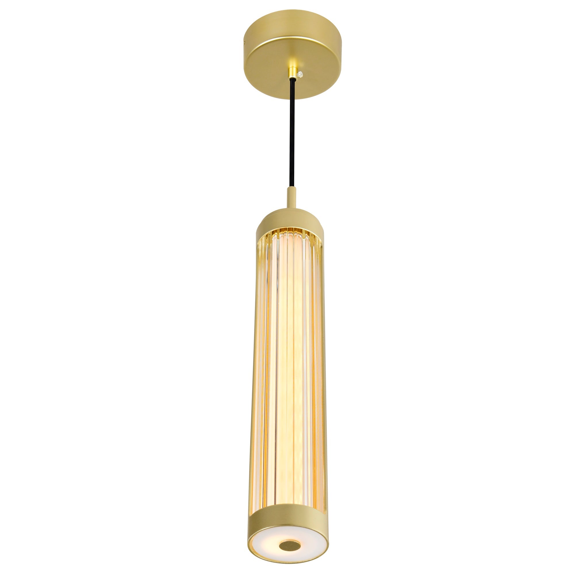 Neva Integrated LED 3in Satin Gold Pendant - CWI Lighting