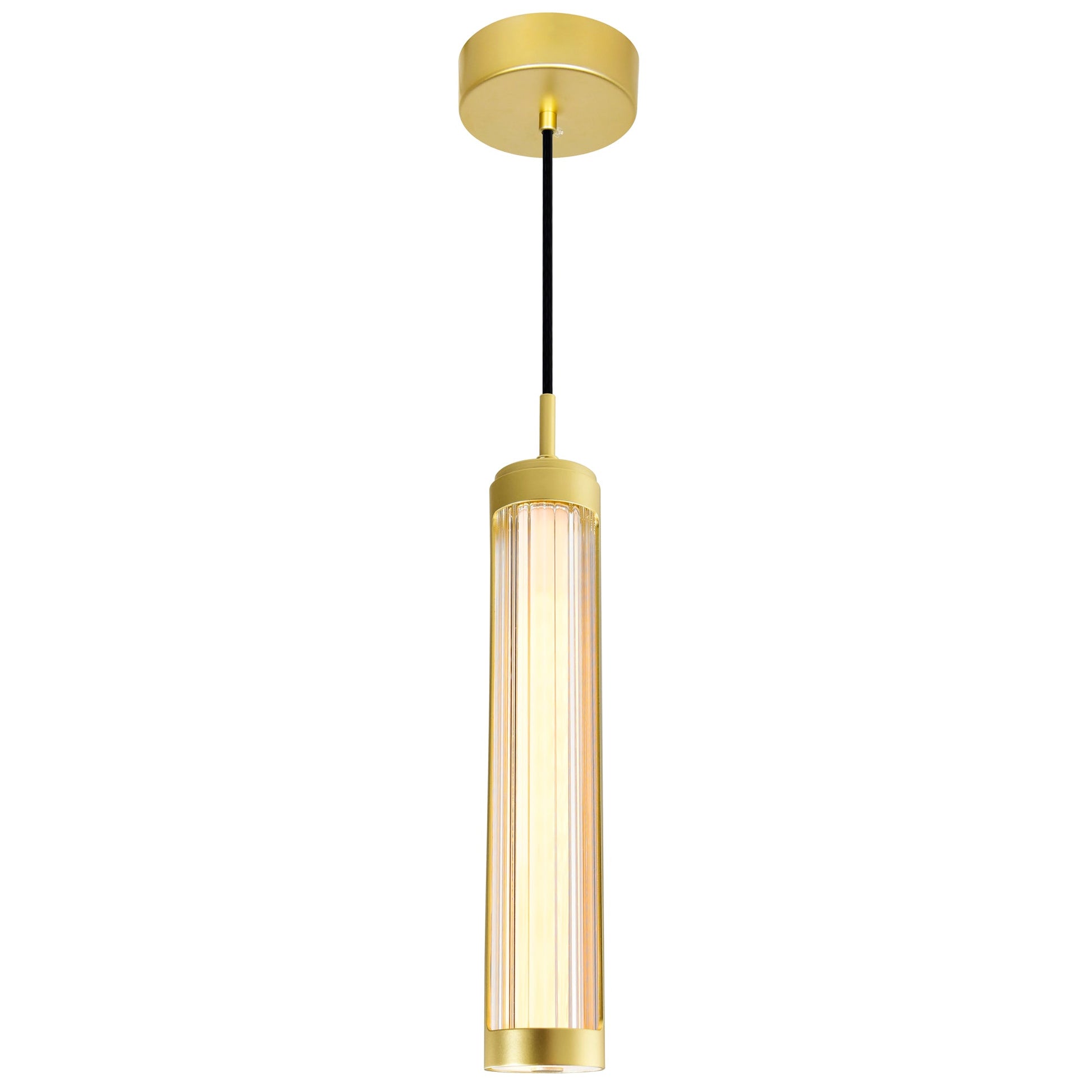 Neva Integrated LED 3in Satin Gold Pendant - CWI Lighting
