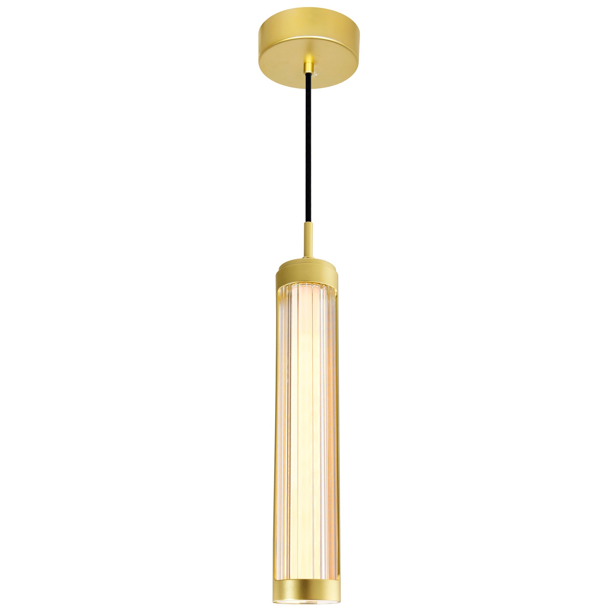 Neva Integrated LED 3in Satin Gold Pendant - CWI Lighting