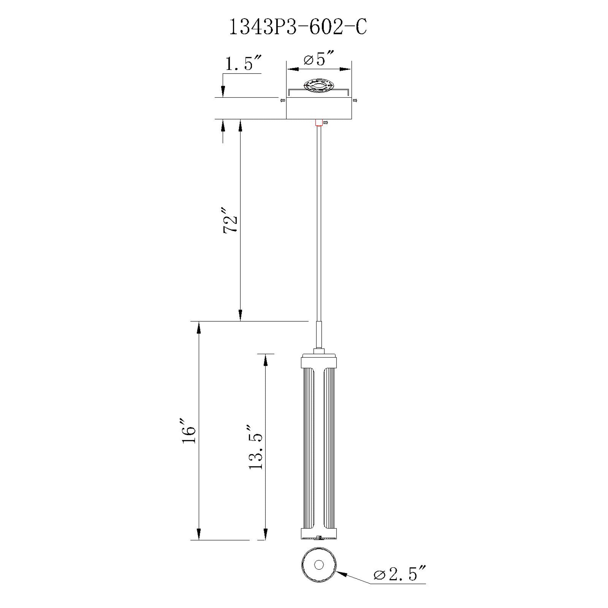 Neva Integrated LED 3in Satin Gold Pendant - CWI Lighting