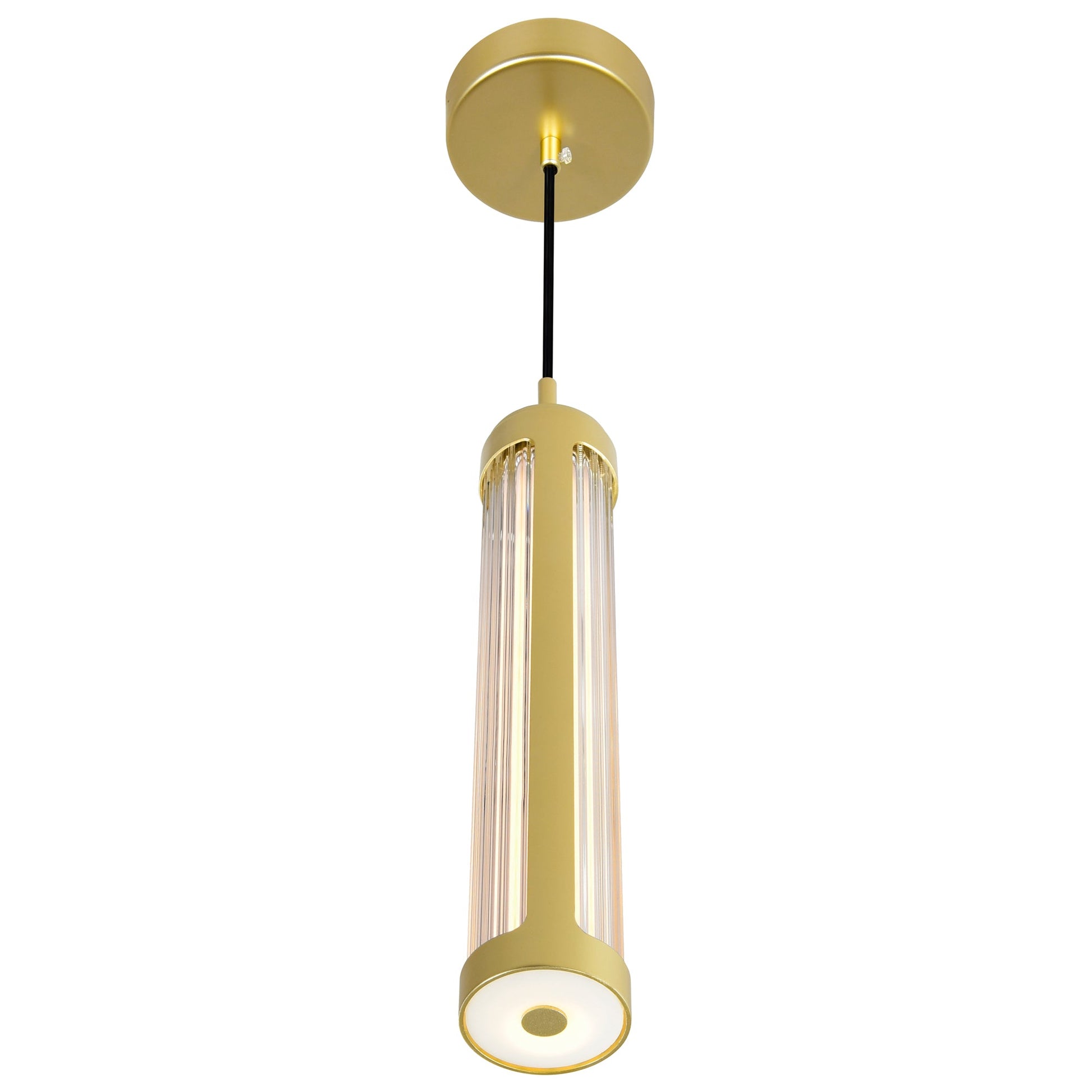 Neva Integrated LED 3in Satin Gold Pendant - CWI Lighting
