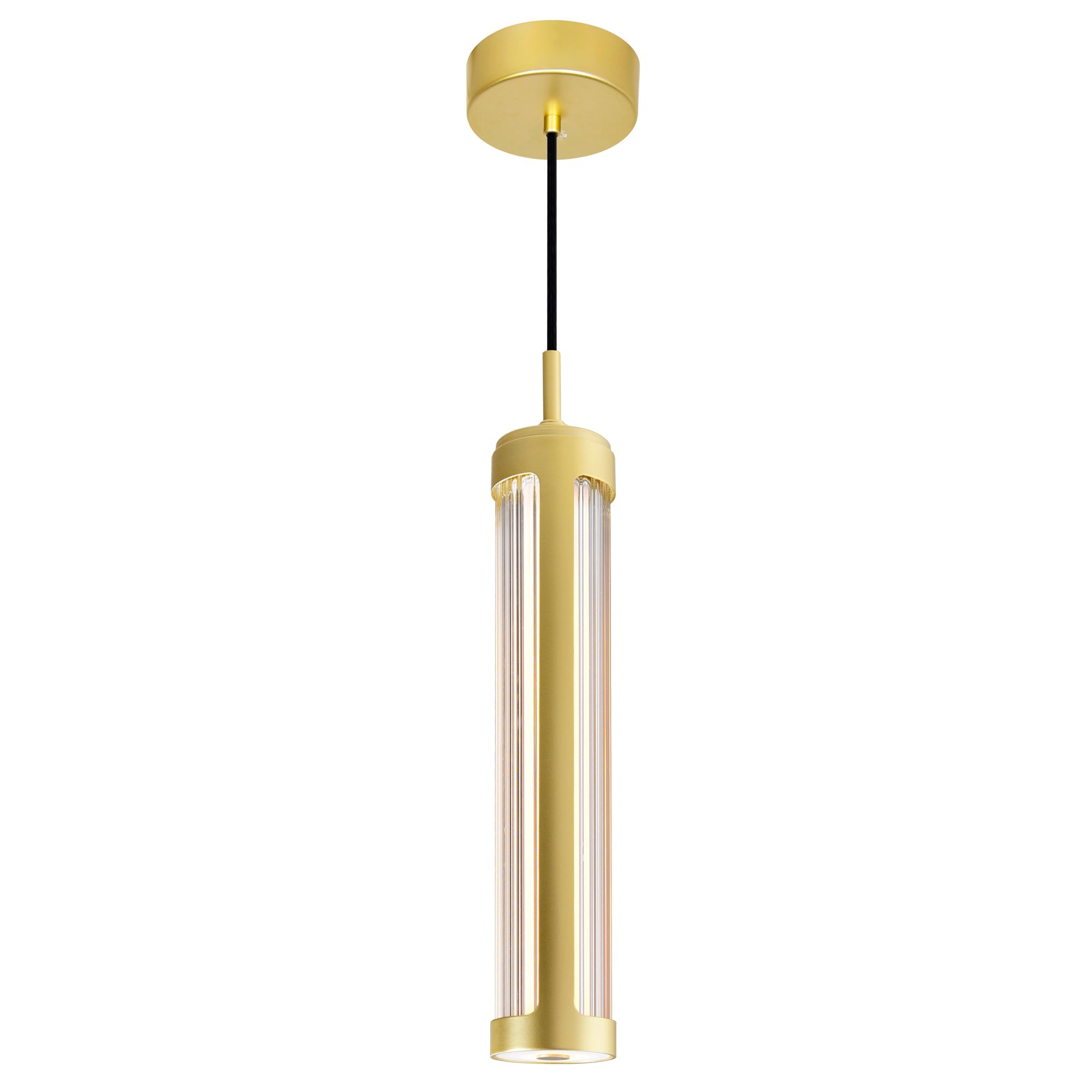 Neva Integrated LED 3in Satin Gold Pendant - CWI Lighting
