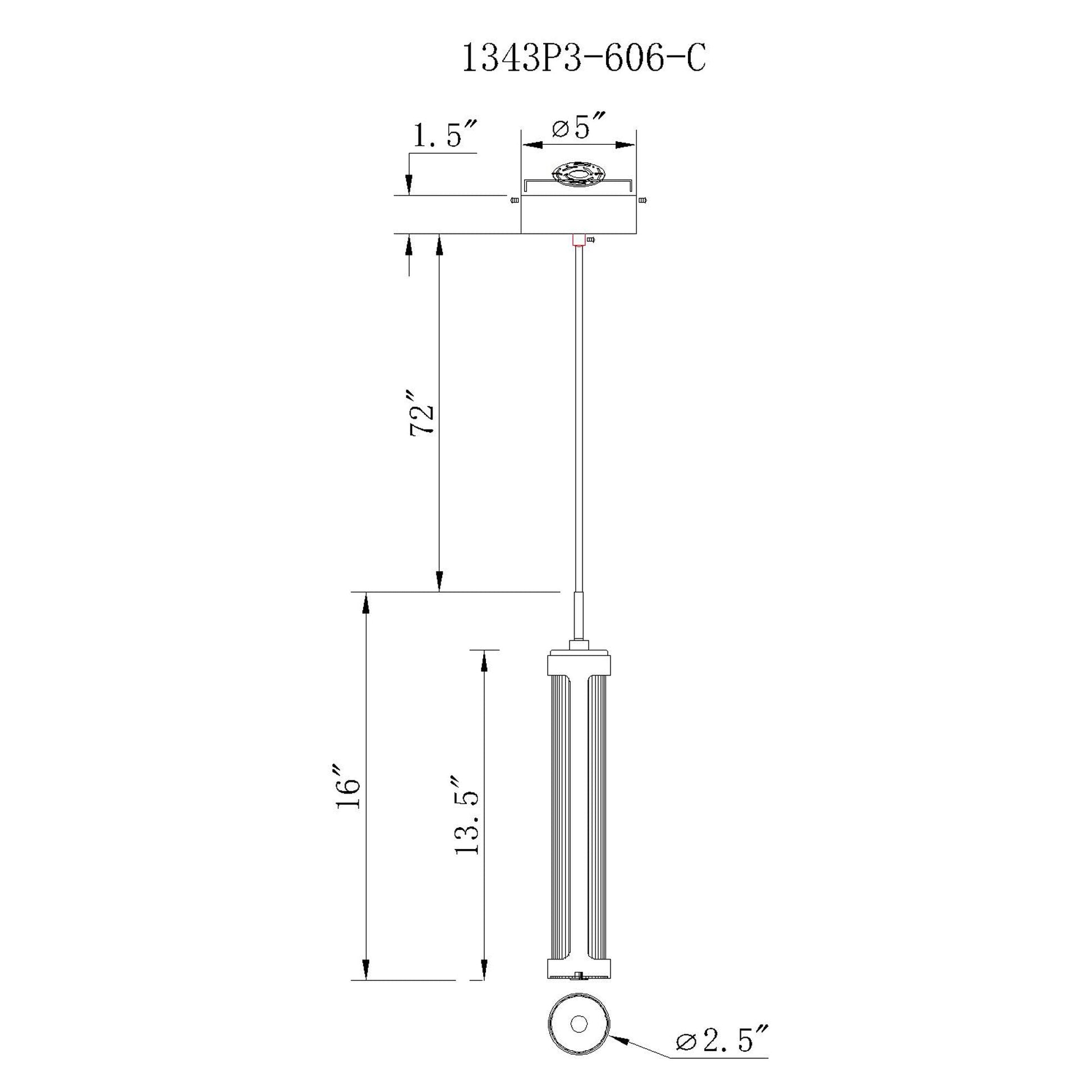 Neva Integrated LED 3in Satin Nickel Pendant - CWI Lighting