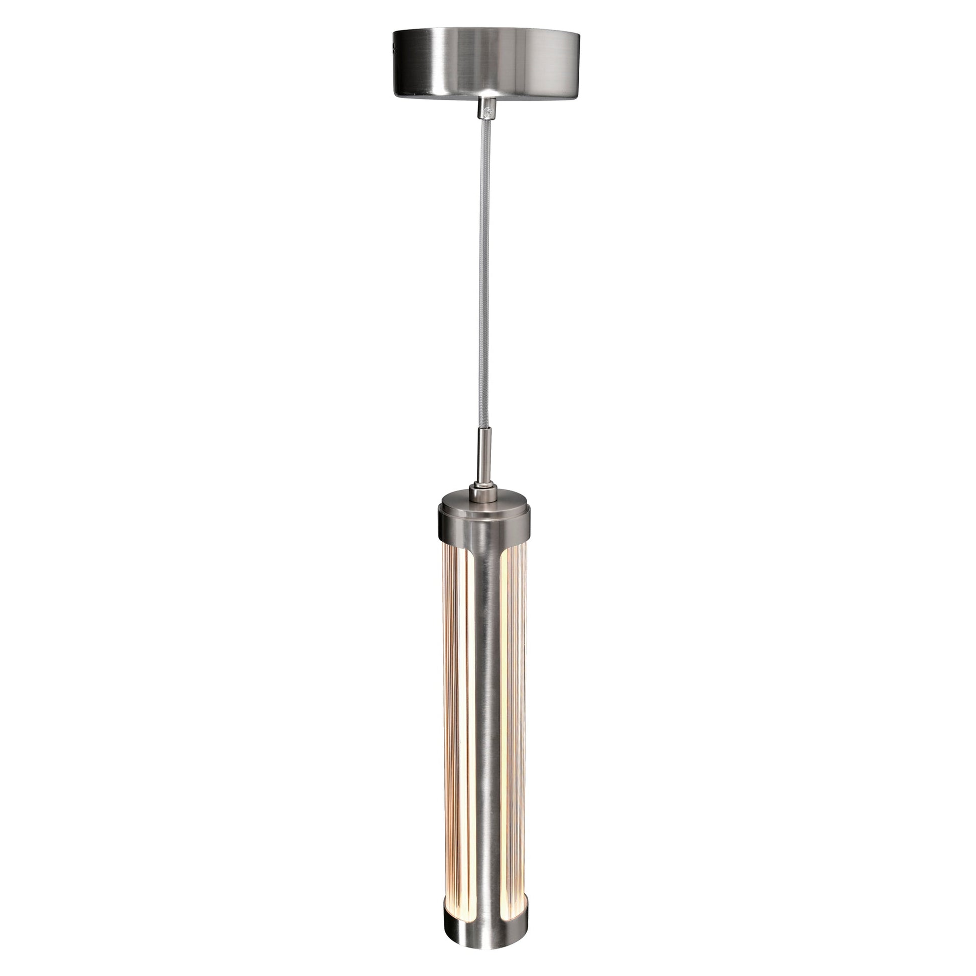 Neva Integrated LED 3in Satin Nickel Pendant - CWI Lighting