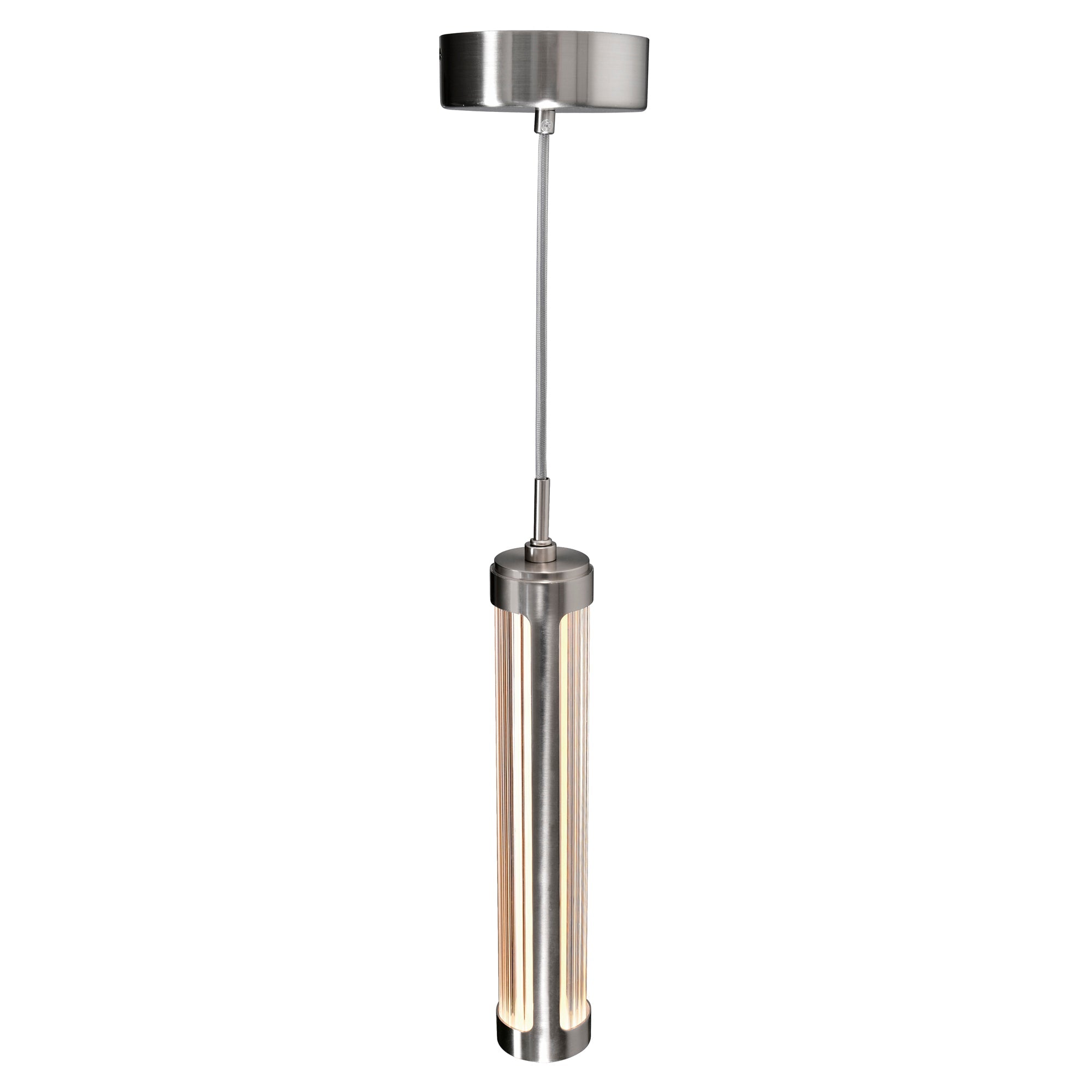 Neva Integrated LED 3in Satin Nickel Pendant - CWI Lighting