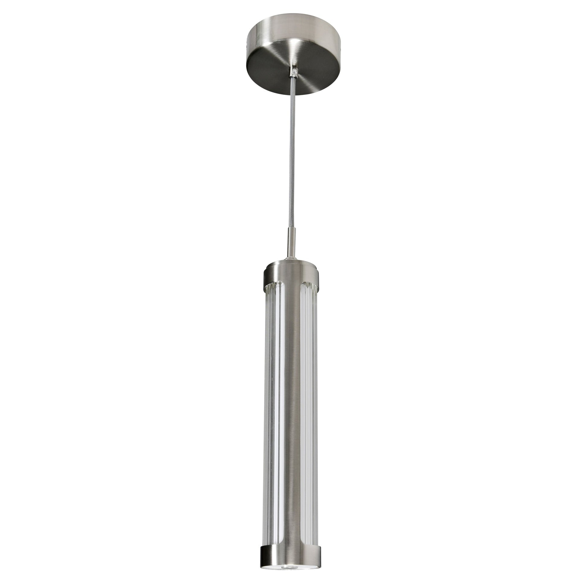 Neva Integrated LED 3in Satin Nickel Pendant - CWI Lighting