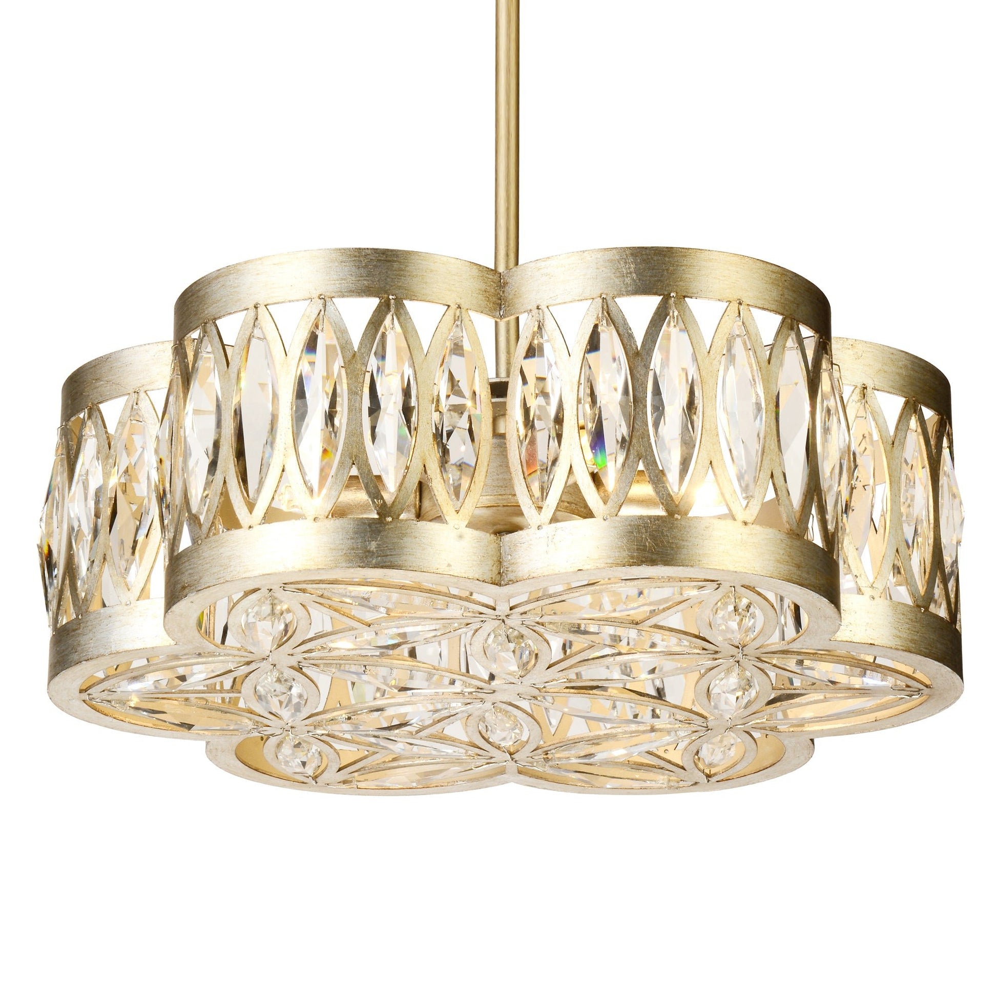 Nova 6 Light 16in Champagne Chandelier - CWI Lighting