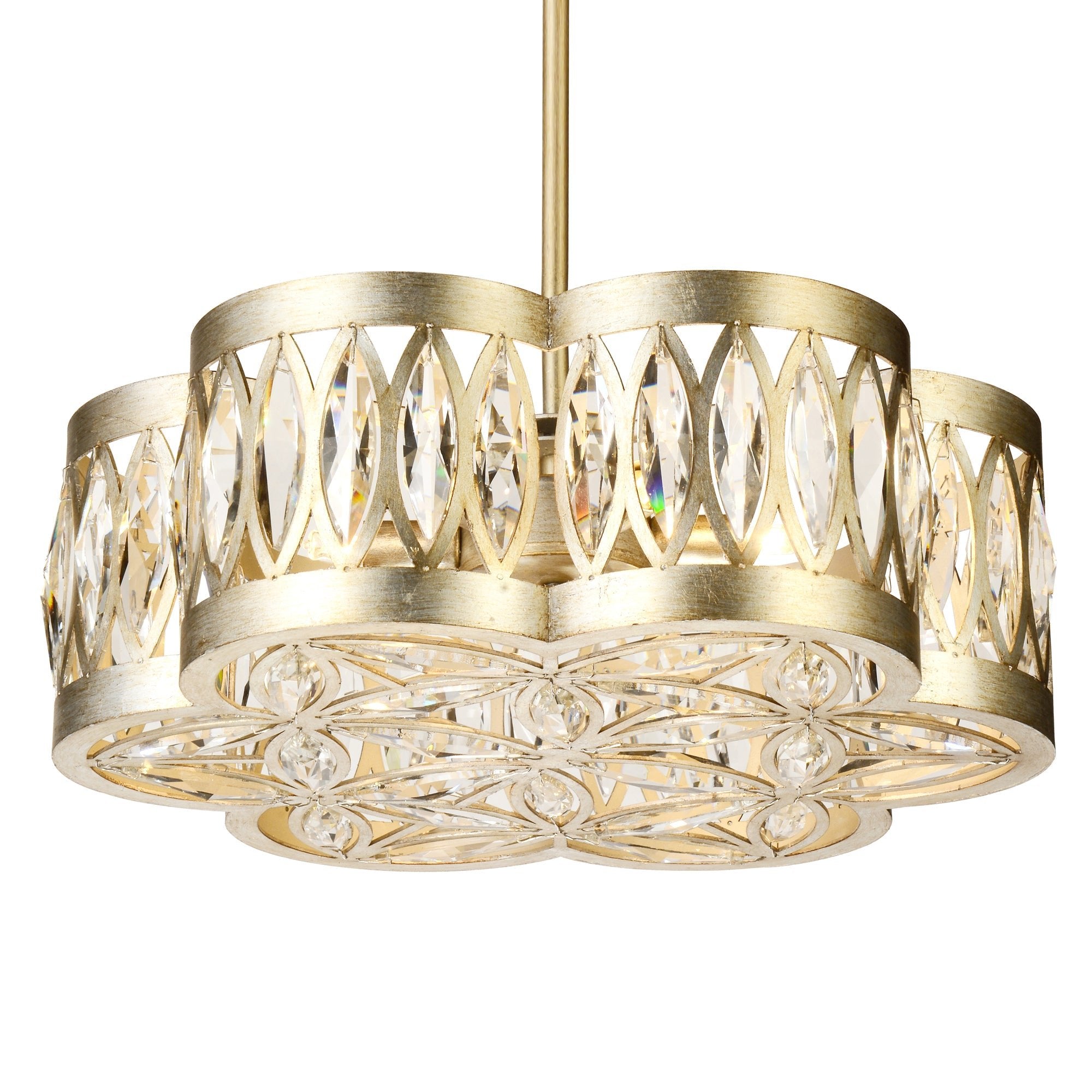 Nova 6 Light 16in Champagne Chandelier - CWI Lighting