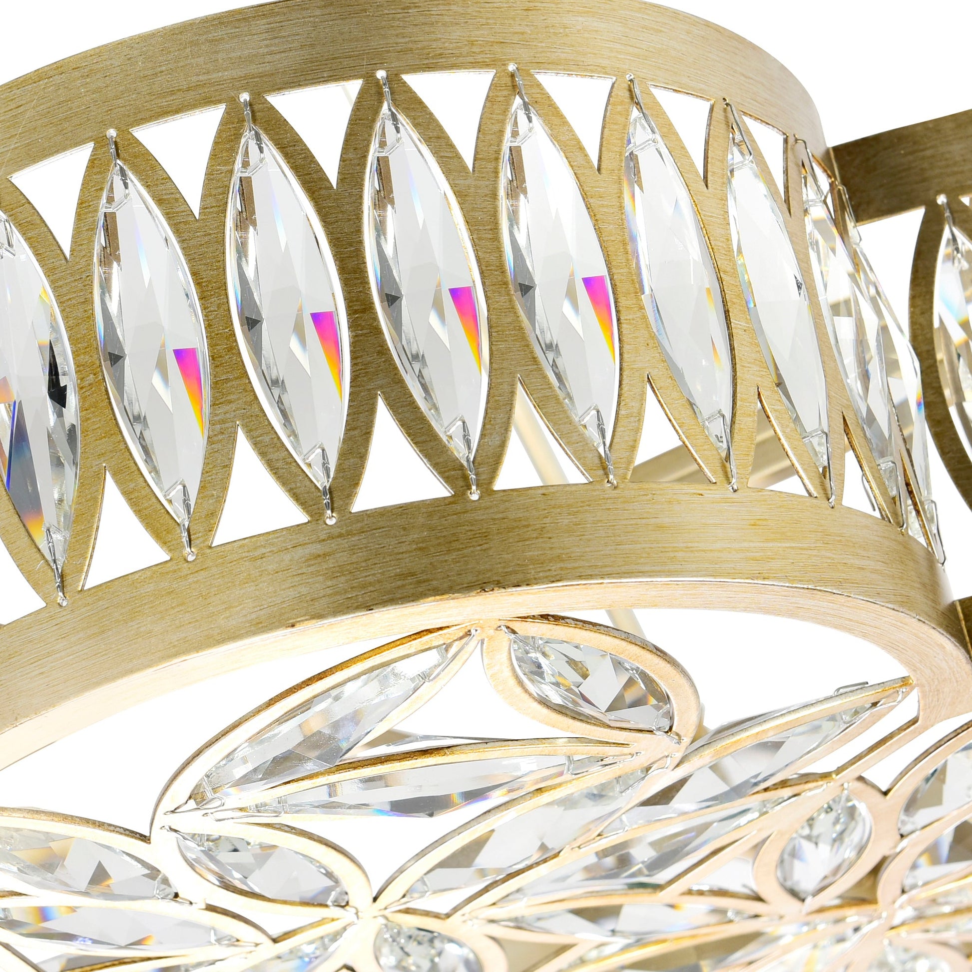 Nova 6 Light 16in Champagne Chandelier - CWI Lighting