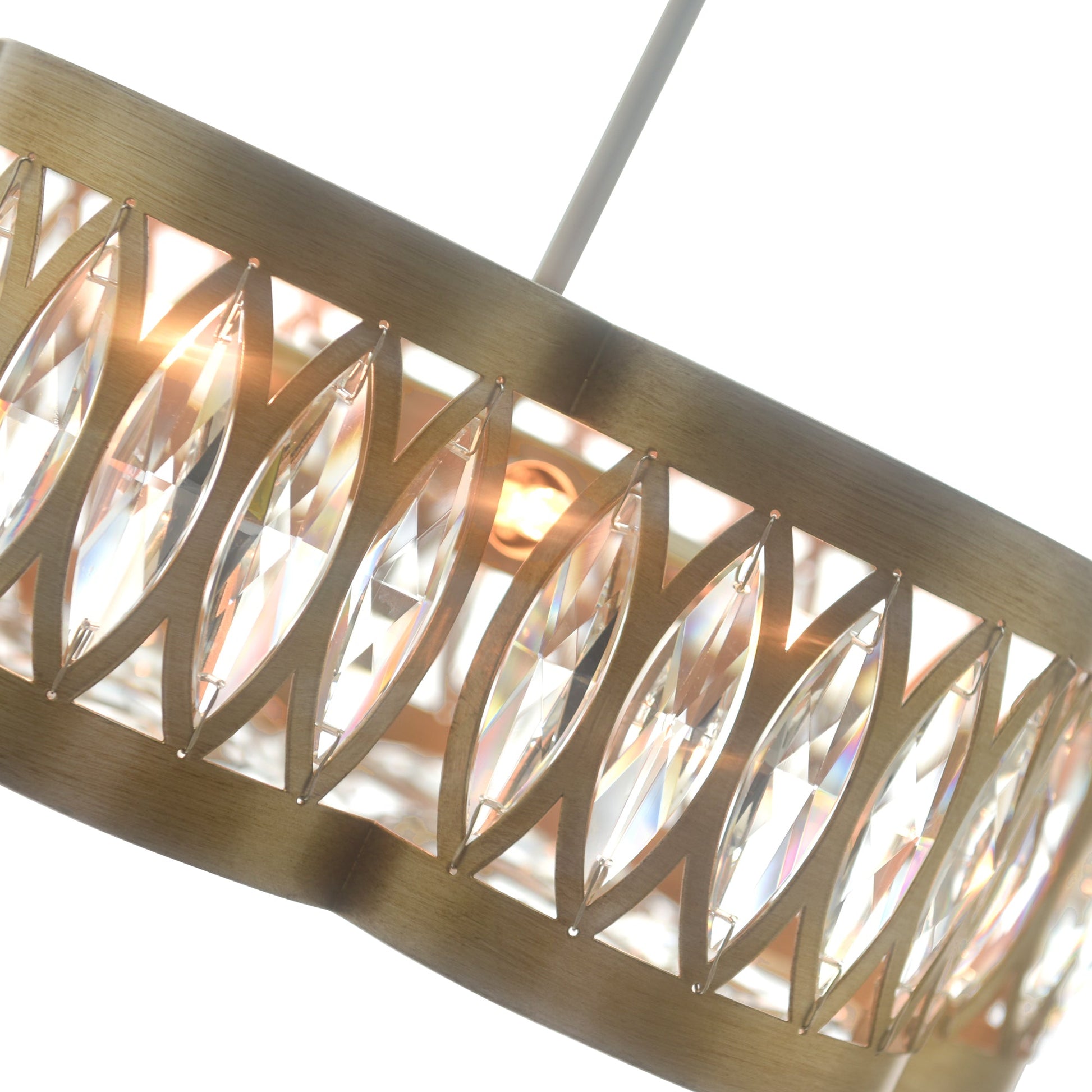 Nova 6 Light 16in Champagne Chandelier - CWI Lighting