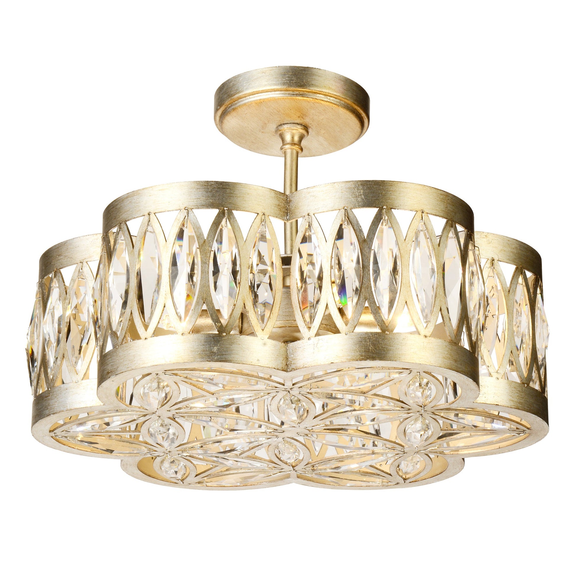 Nova 6 Light 16in Champagne Chandelier - CWI Lighting