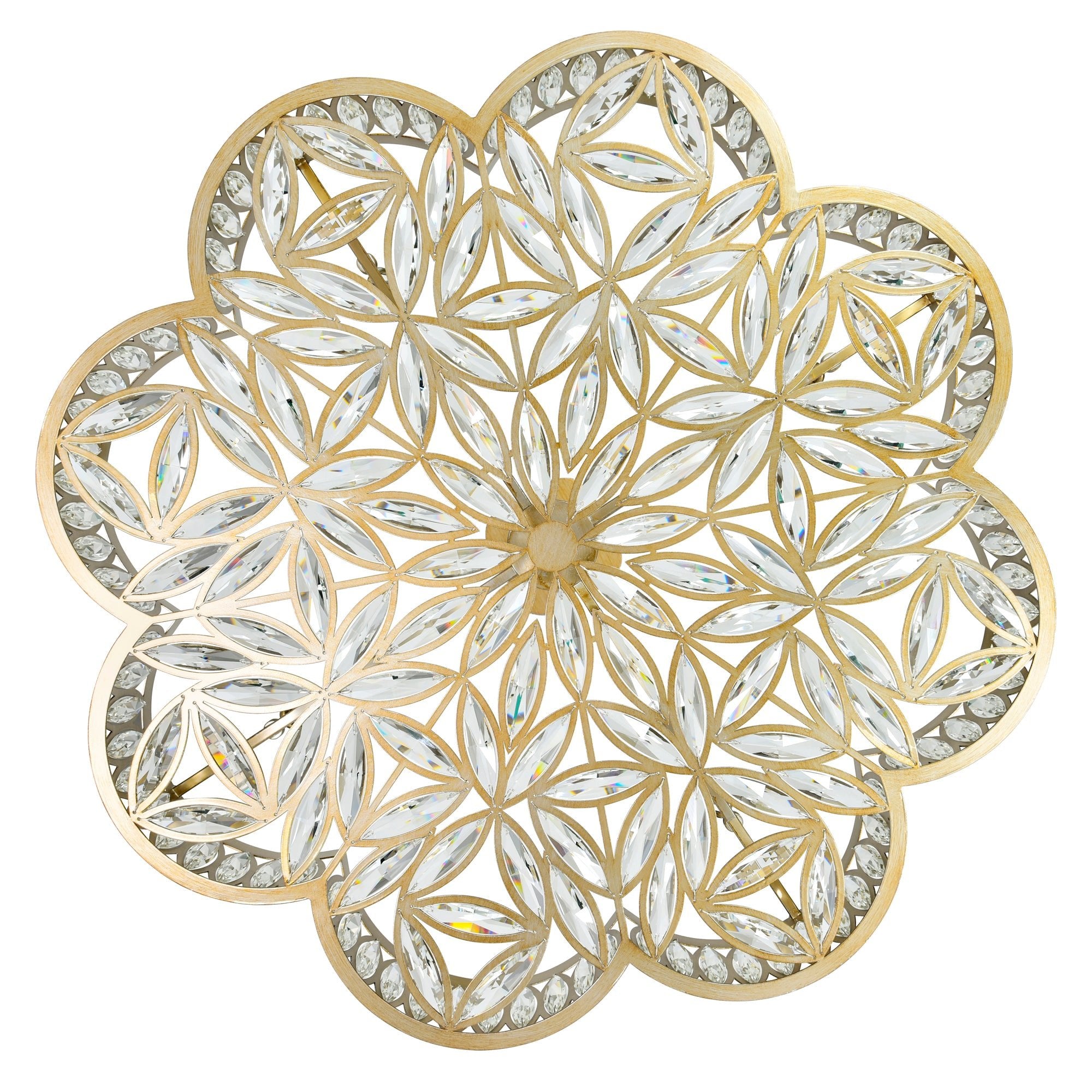 Nova 8 Light 31in Champagne Chandelier - CWI Lighting