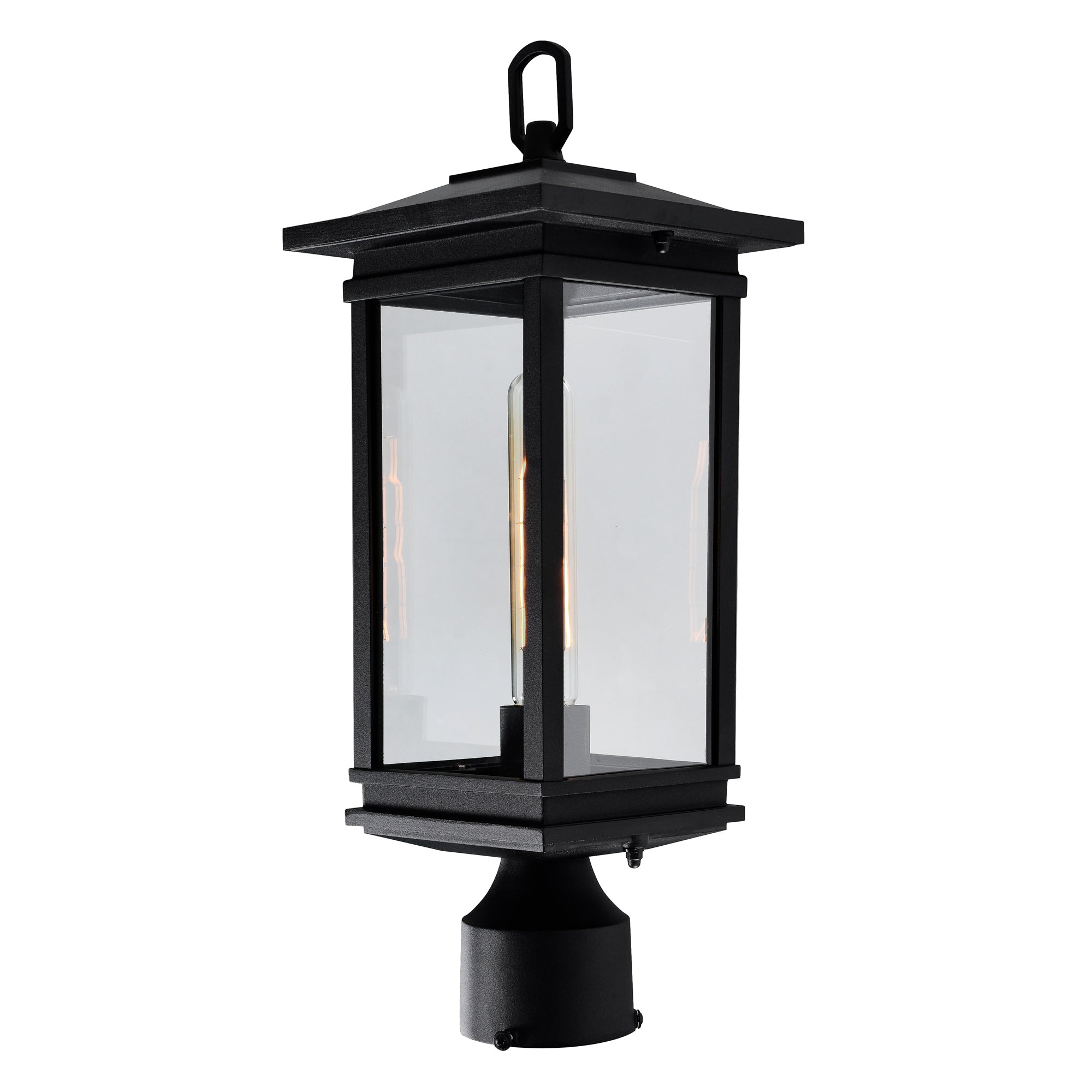 Oakwood 1 Light Outdoor Black Lantern Head - CWI Lighting