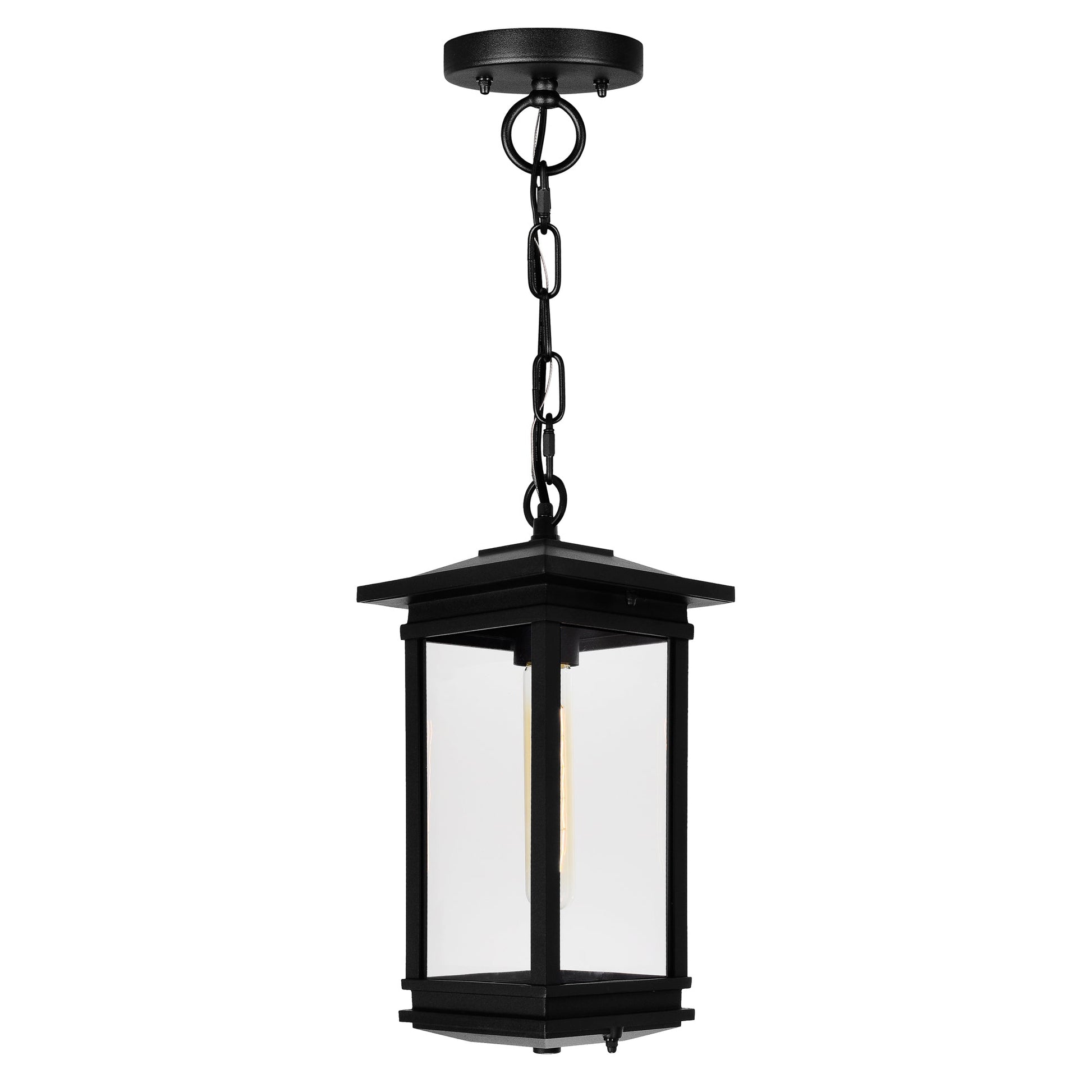 Oakwood 1 Light Outdoor Black Pendant - CWI Lighting