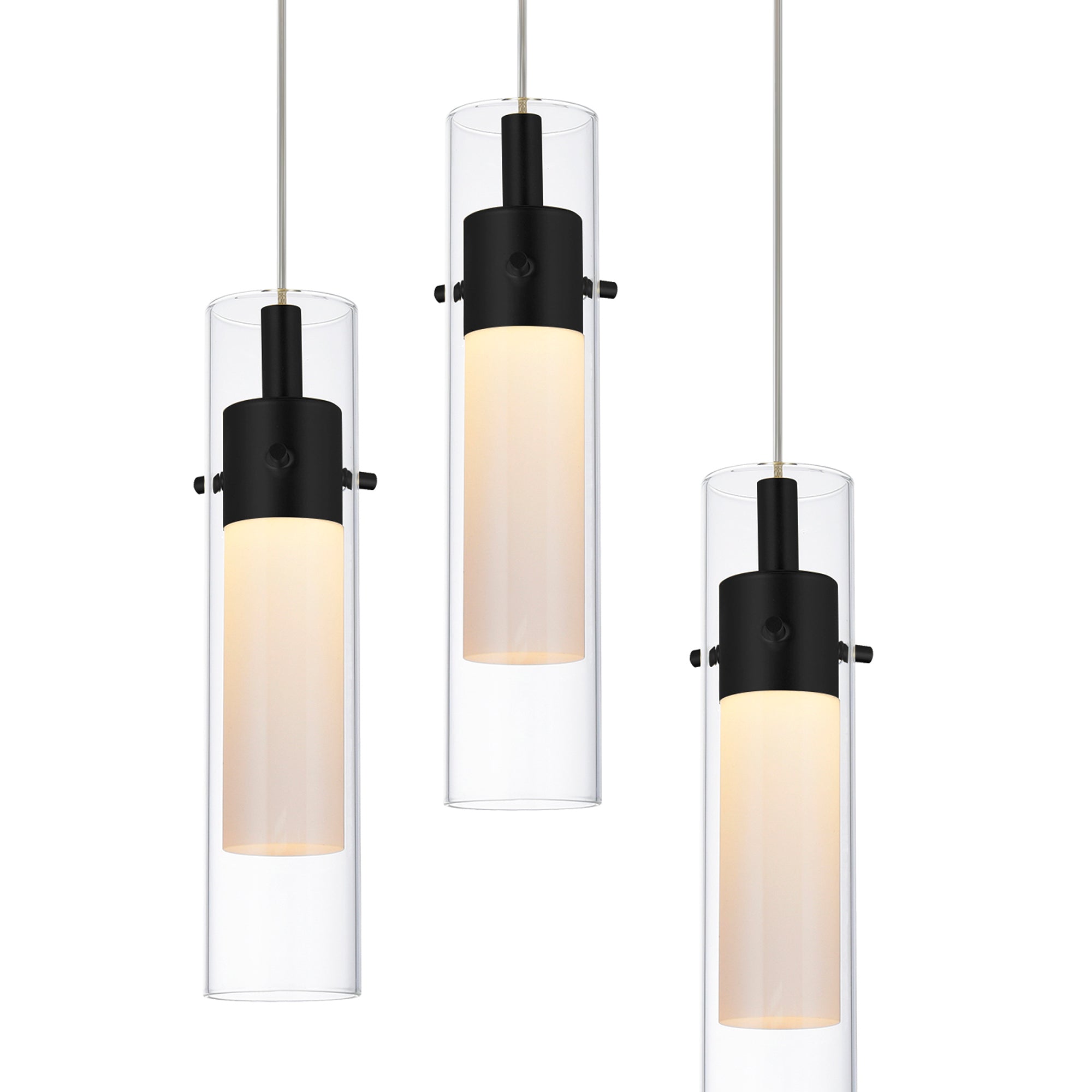 Olinda Integrated LED 33in Black Chandelier - CWI Lighting