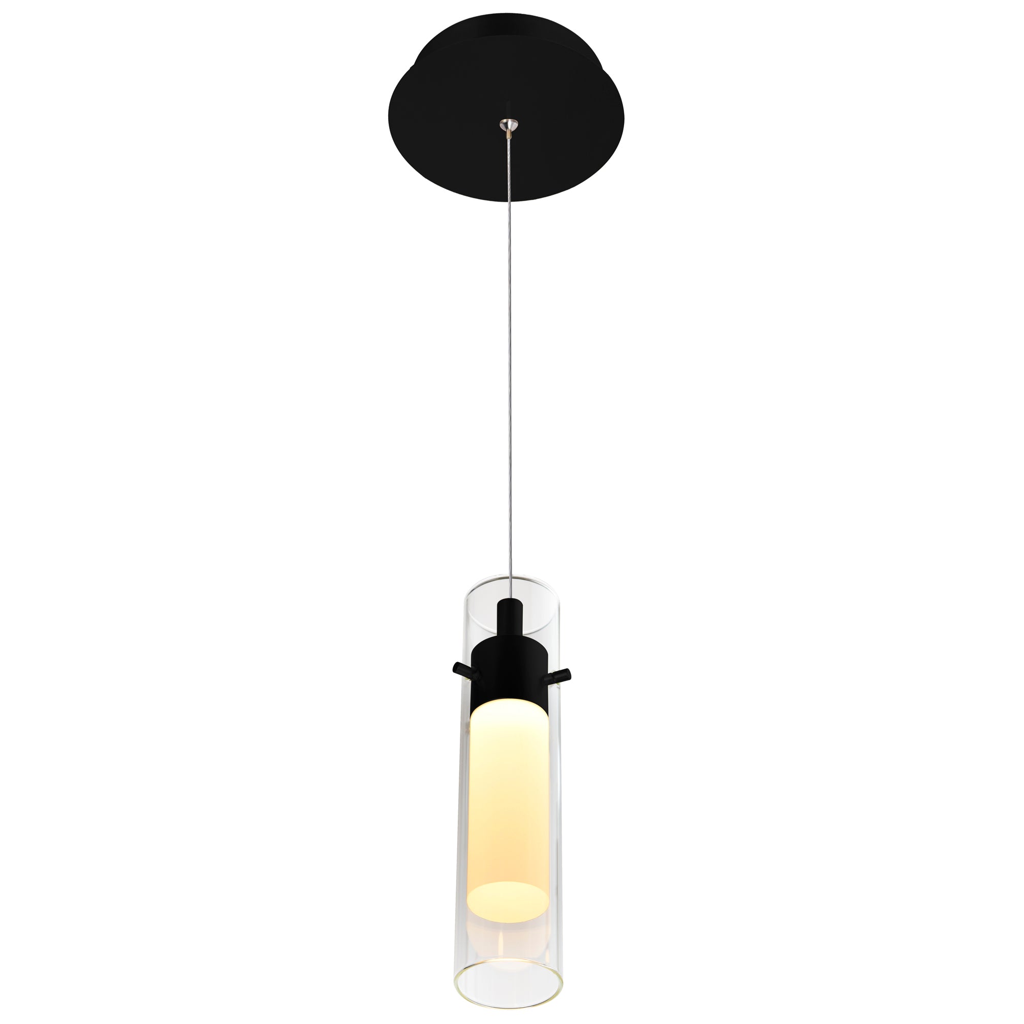 Olinda Integrated LED 5in Black Mini Pendant - CWI Lighting