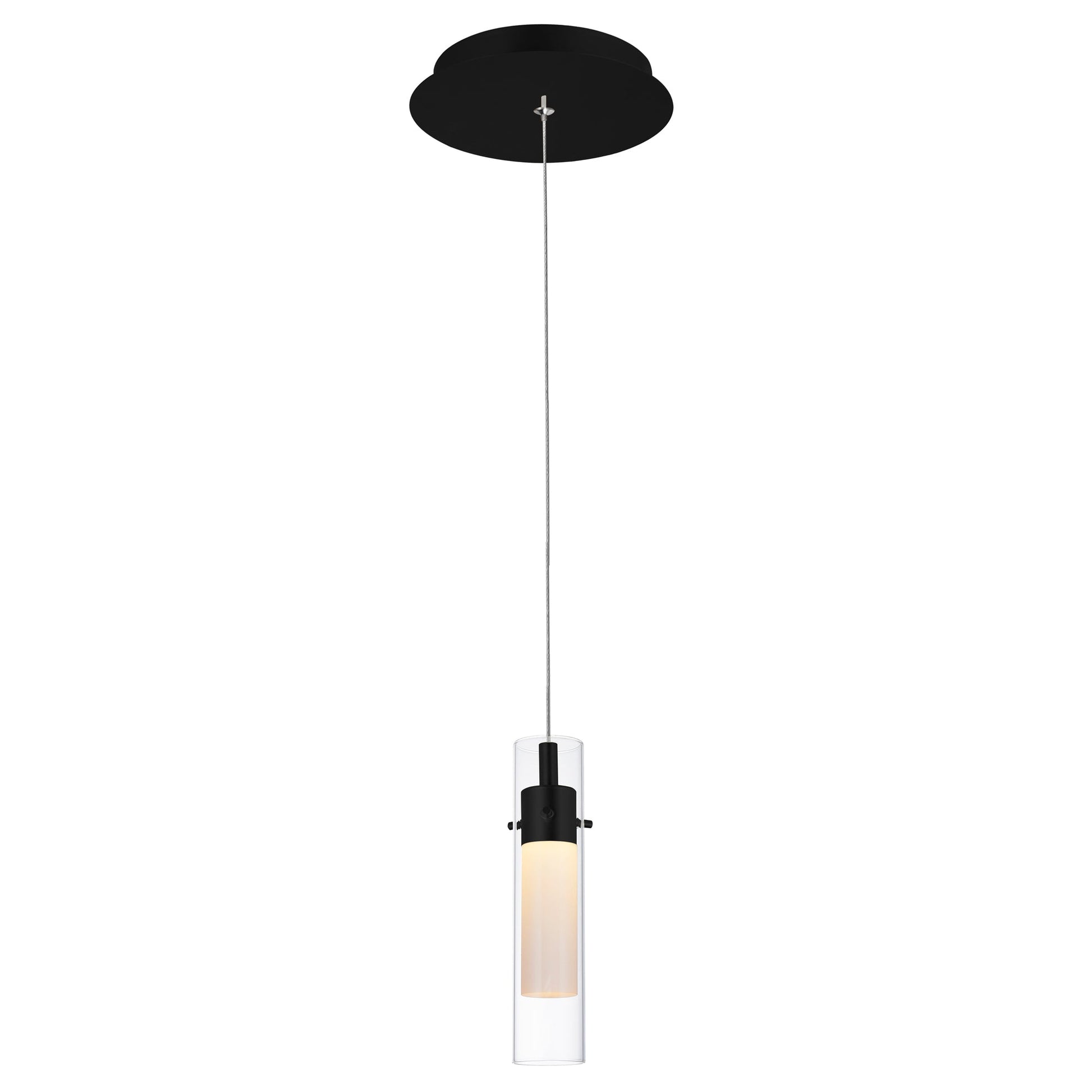 Olinda Integrated LED 5in Black Mini Pendant - CWI Lighting