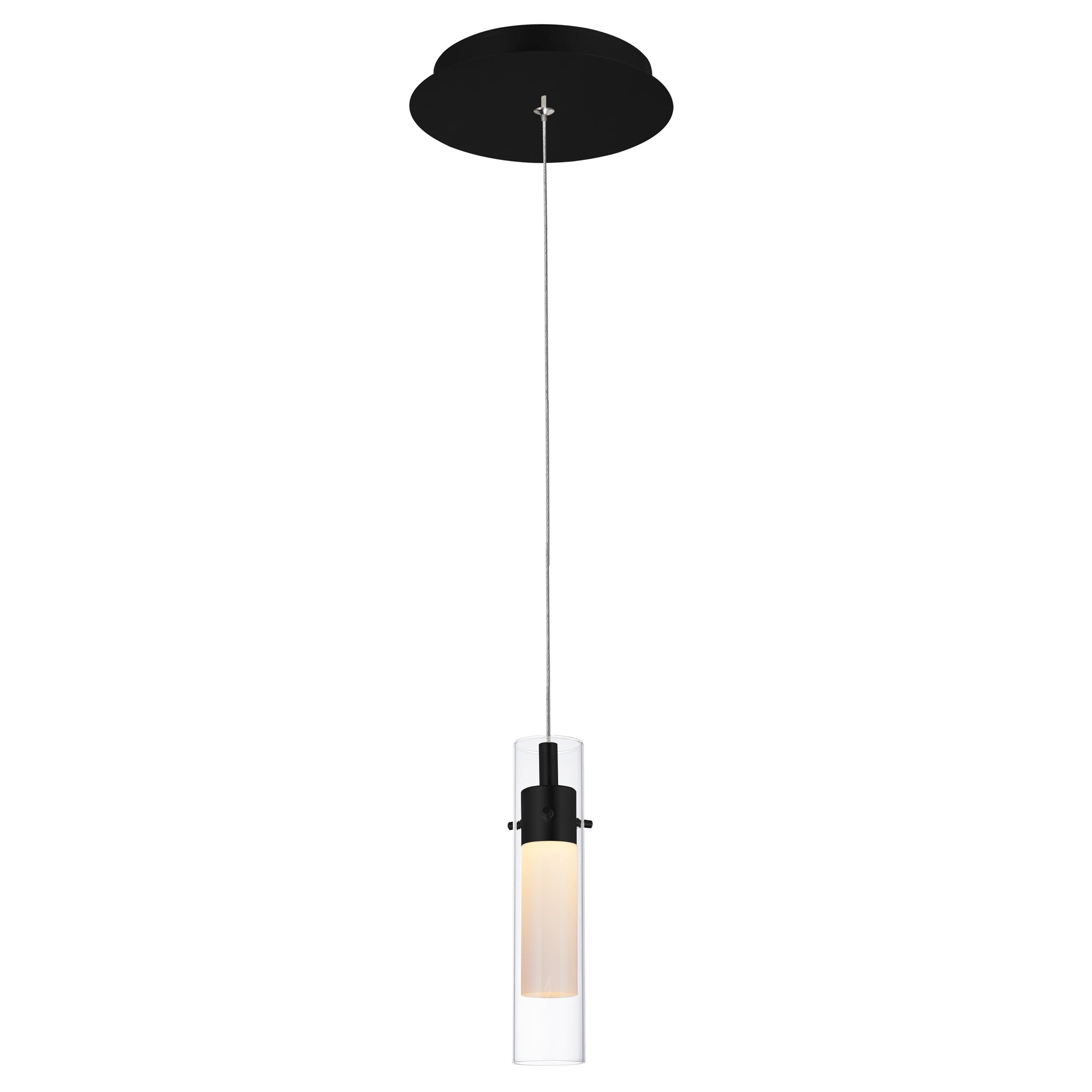 Olinda Integrated LED 5in Black Mini Pendant - CWI Lighting