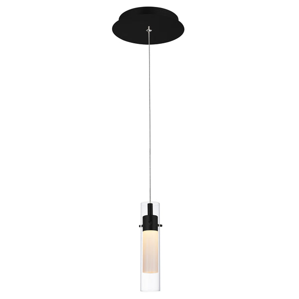 Olinda Integrated LED 5in Black Mini Pendant - CWI Lighting