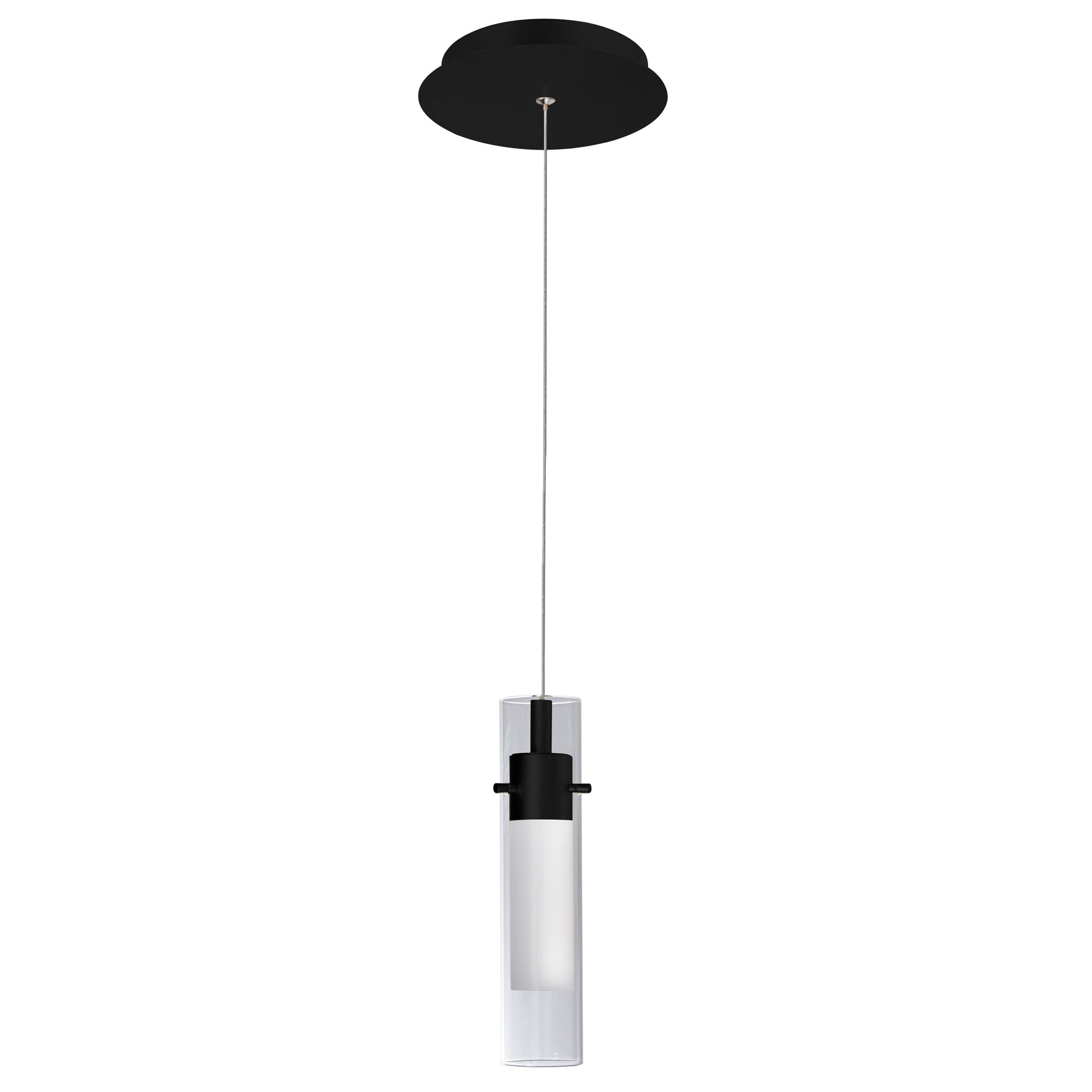 Olinda Integrated LED 5in Black Mini Pendant - CWI Lighting