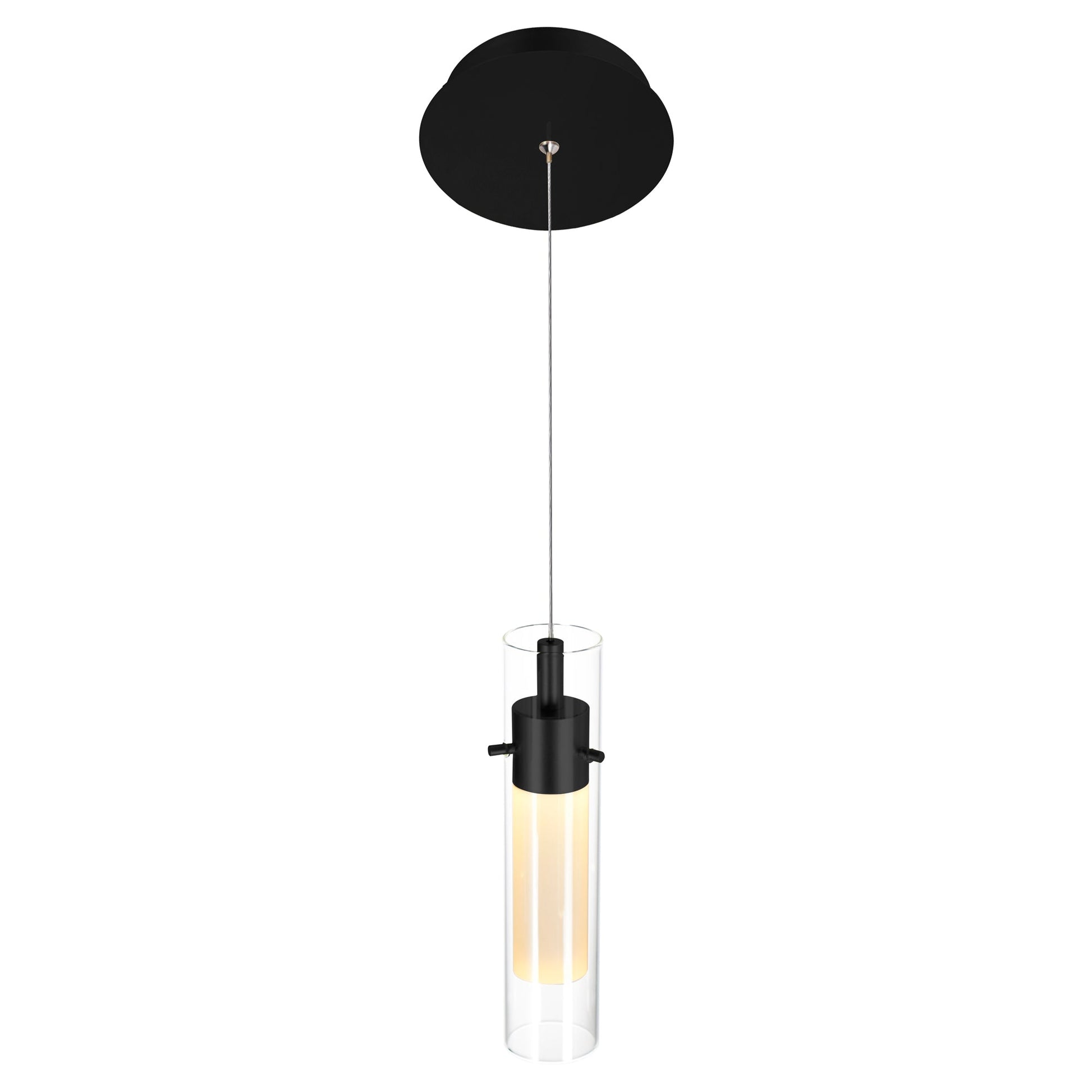 Olinda Integrated LED 5in Black Mini Pendant - CWI Lighting