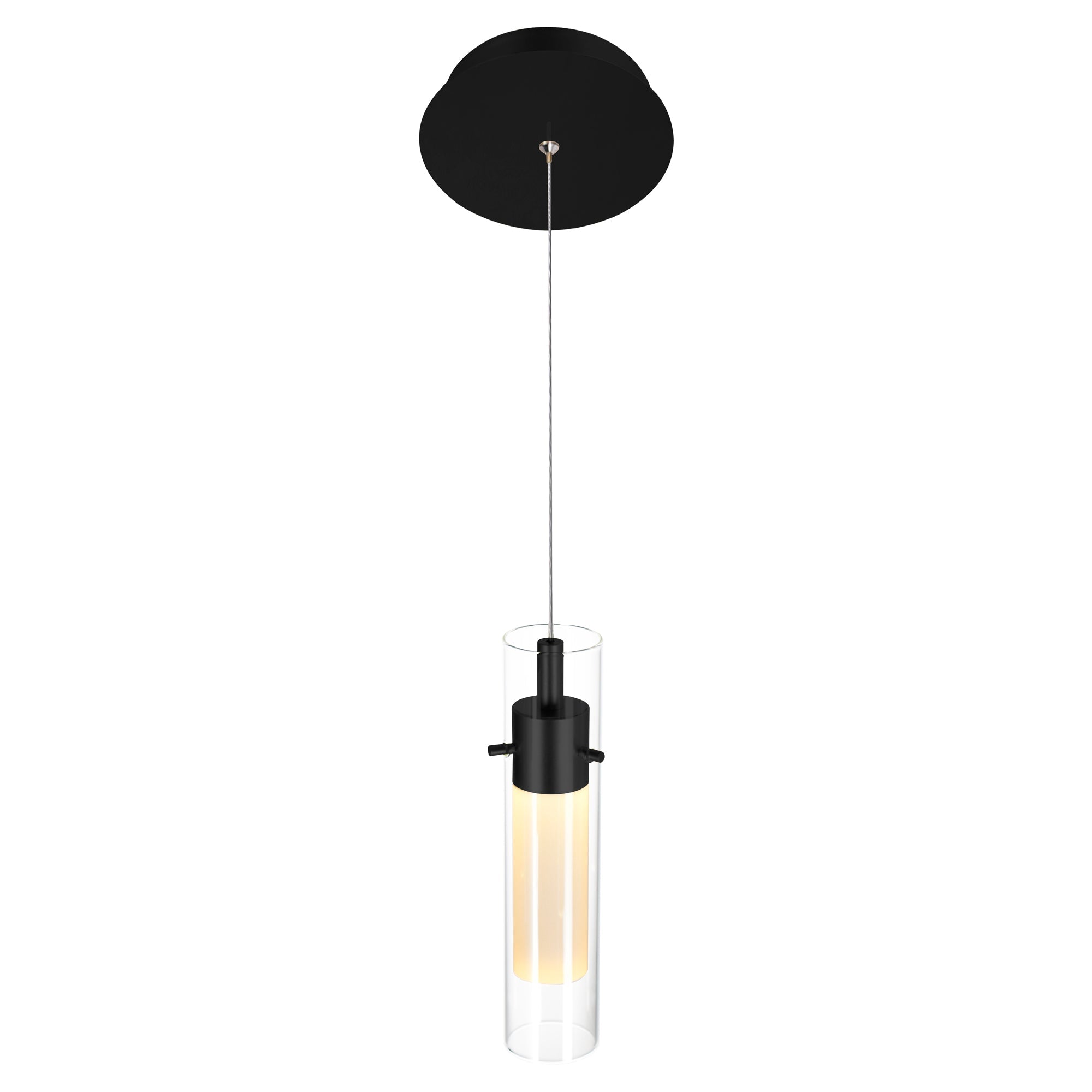 Olinda Integrated LED 5in Black Mini Pendant - CWI Lighting