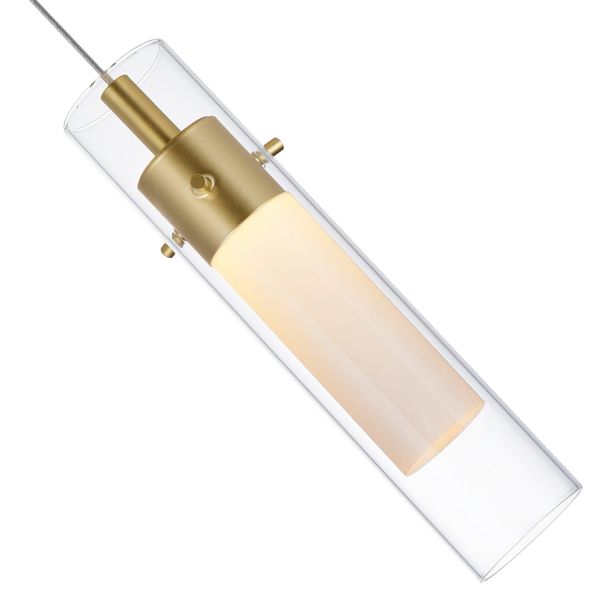 Olinda Integrated LED 5in Satin Gold Mini Pendant - CWI Lighting