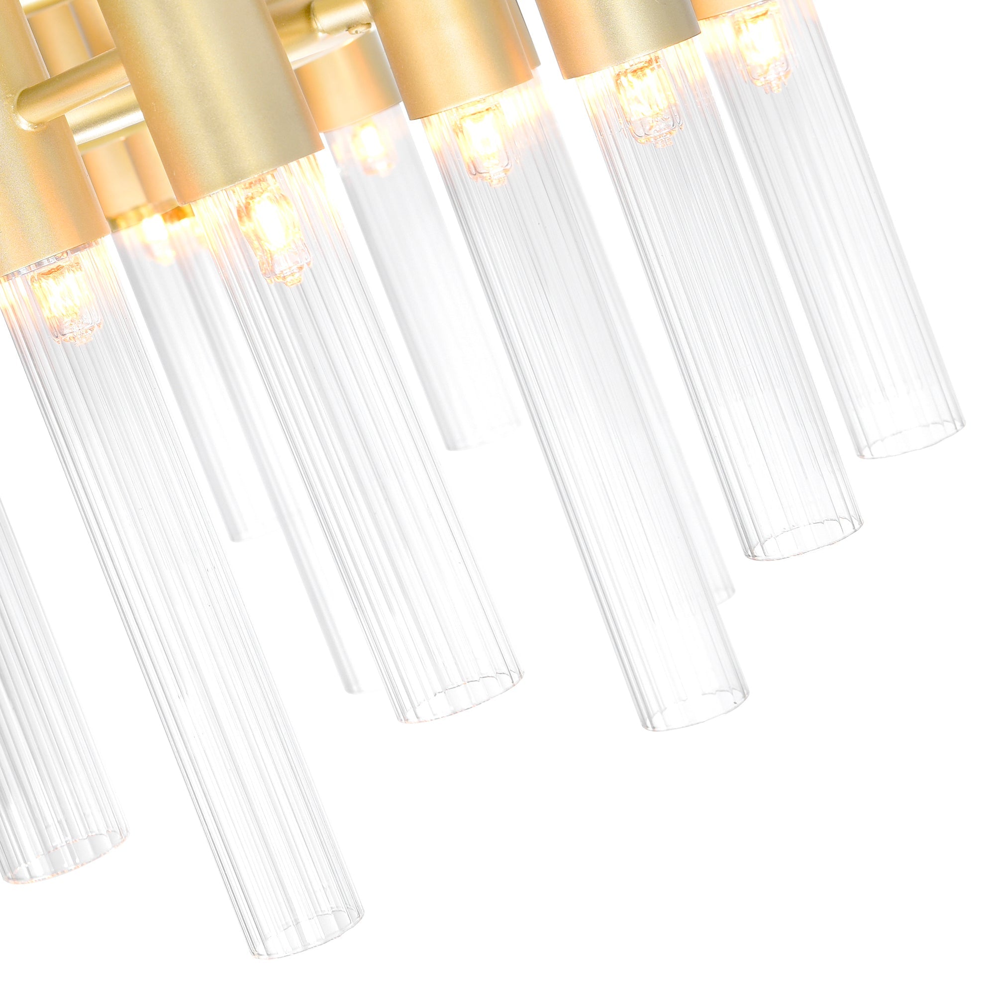 Orgue 42 Light 20in Satin Gold Chandelier - CWI Lighting