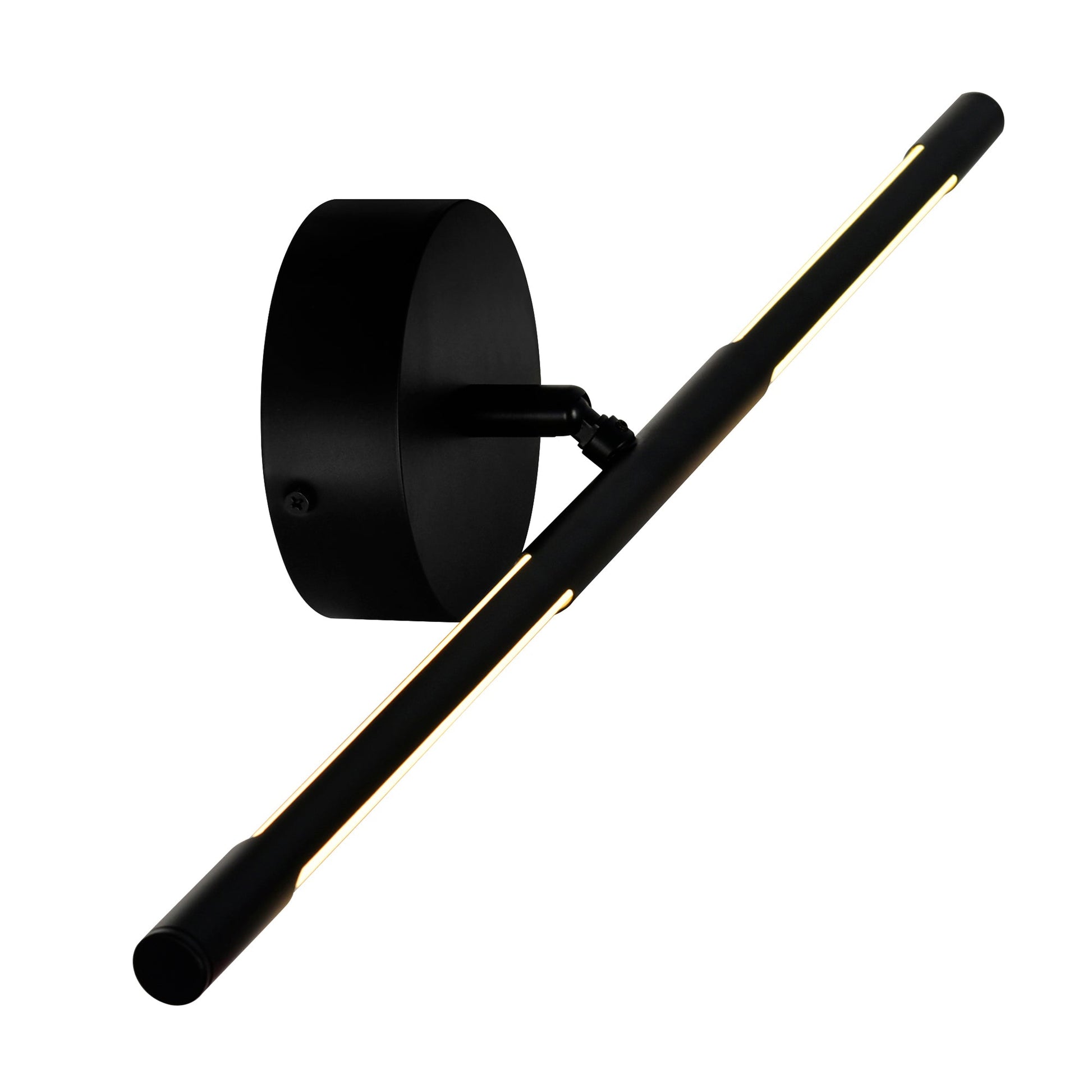 Oskil Integrated LED 24in Black Vanity Light - CWI Lighting