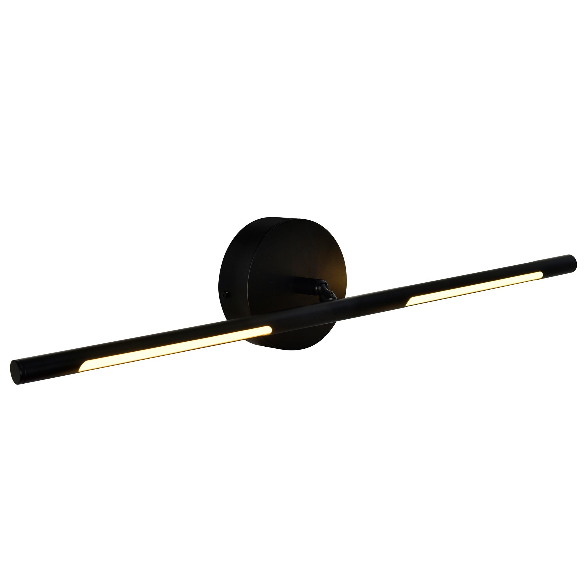 Oskil Integrated LED 24in Black Vanity Light - CWI Lighting
