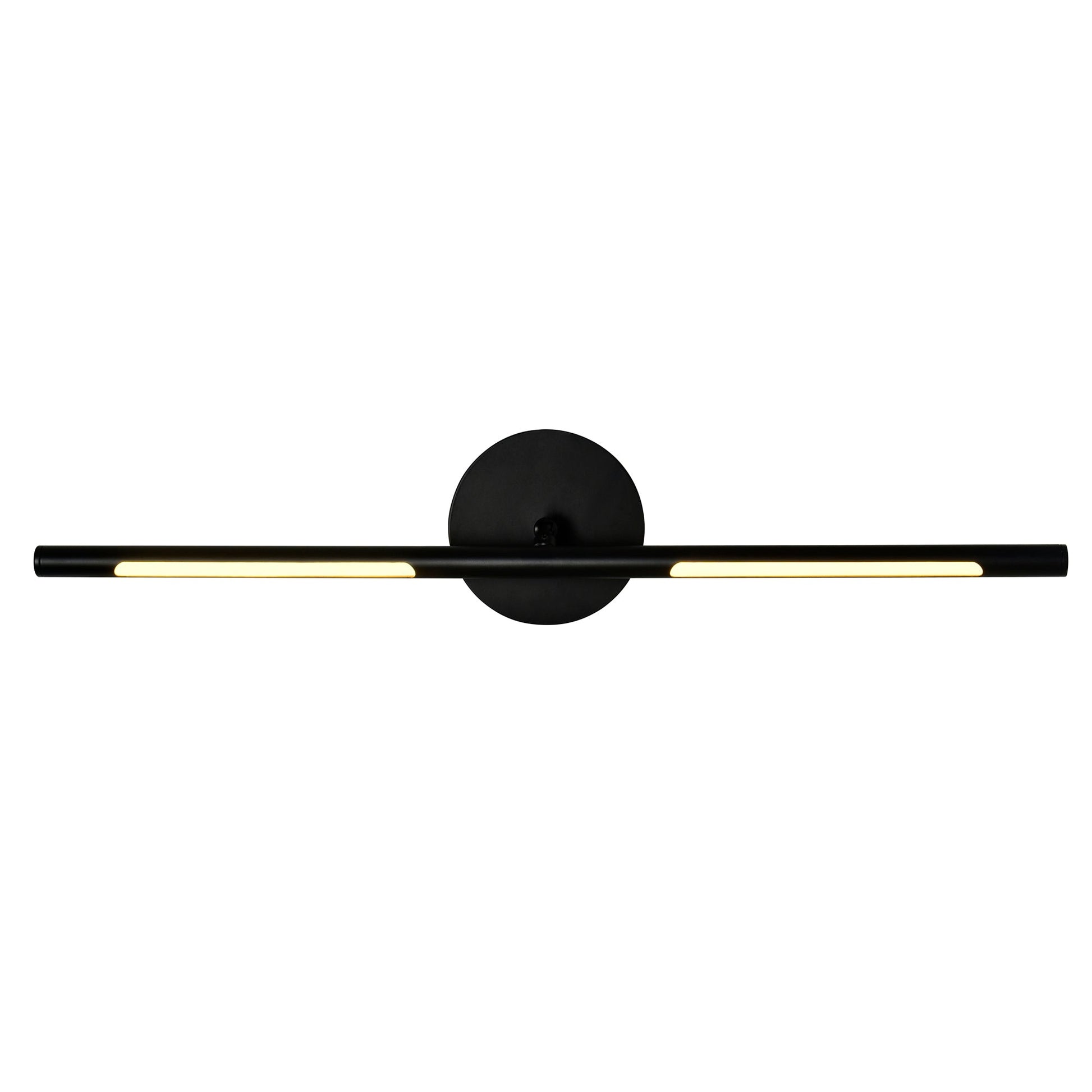 Oskil Integrated LED 24in Black Vanity Light - CWI Lighting