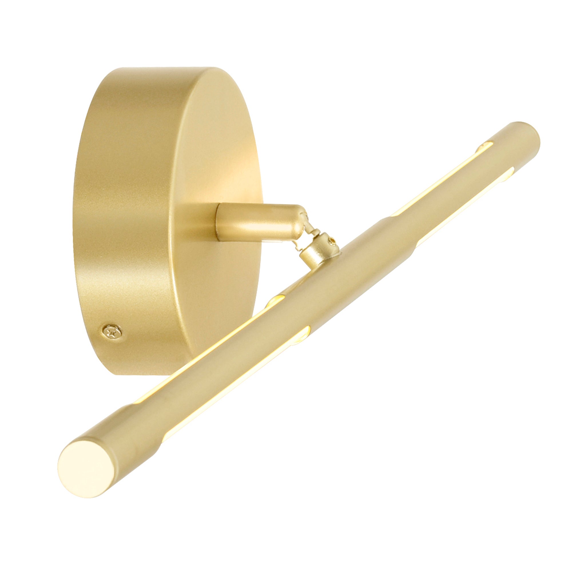 Oskil Integrated LED 24in Satin Gold Vanity Light - CWI Lighting