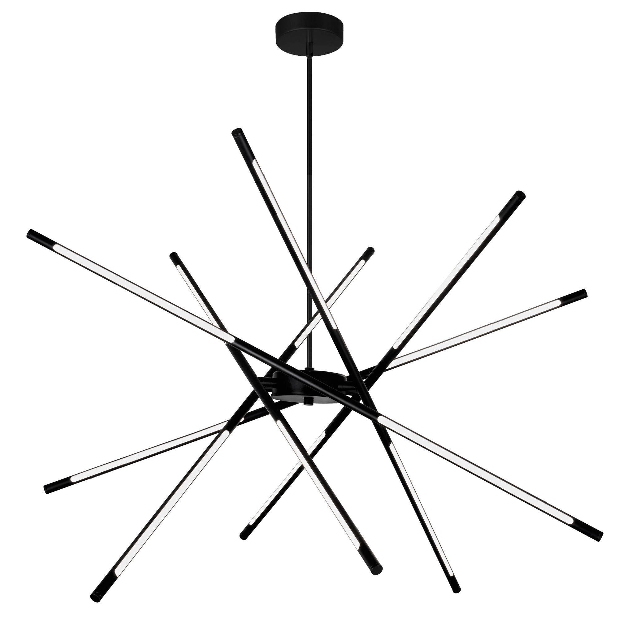 Oskil Integrated LED 43in Black Chandelier - CWI Lighting