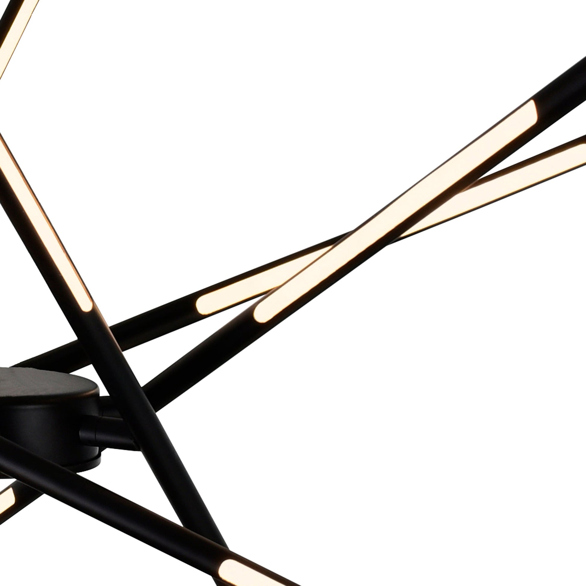 Oskil Integrated LED 43in Black Chandelier - CWI Lighting