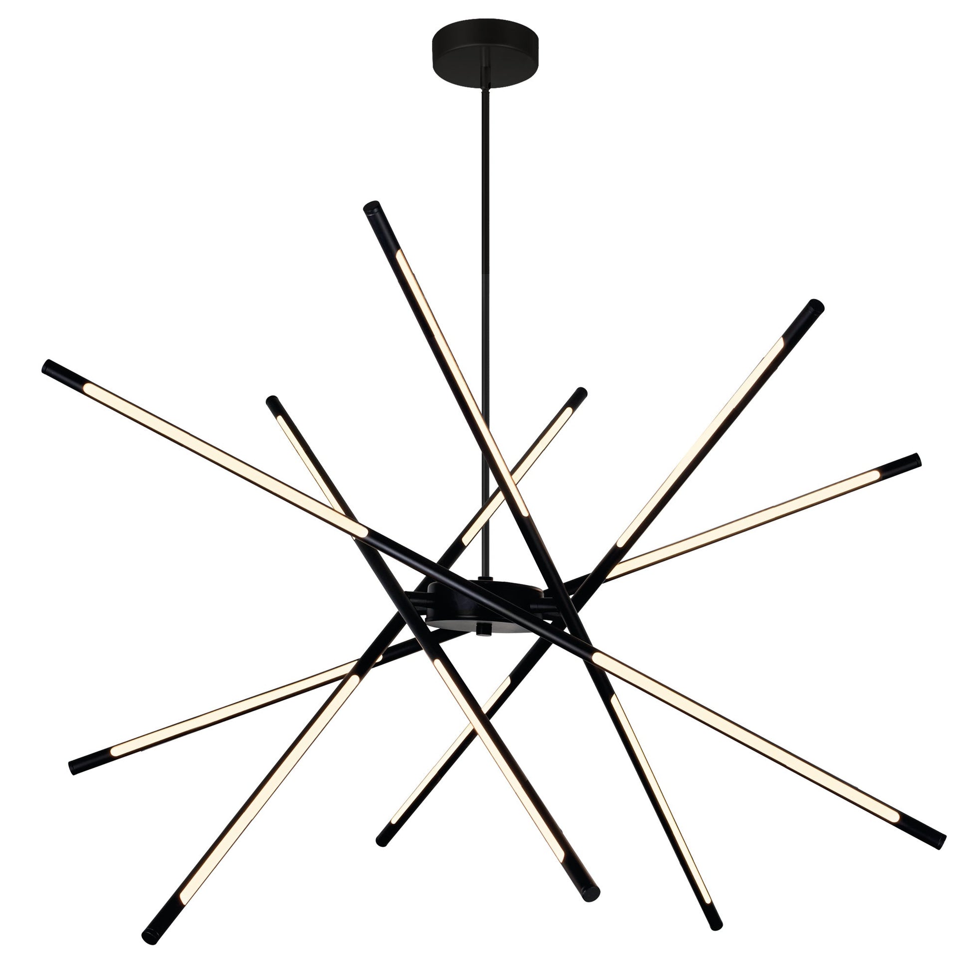 Oskil Integrated LED 43in Black Chandelier - CWI Lighting