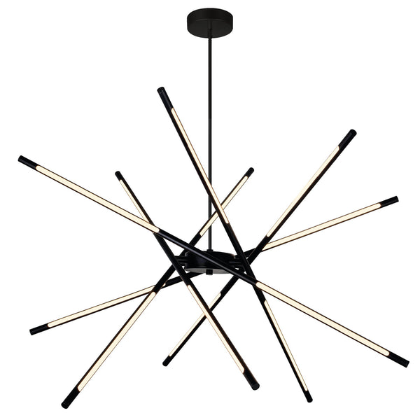 Oskil Integrated LED 43in Black Chandelier - CWI Lighting