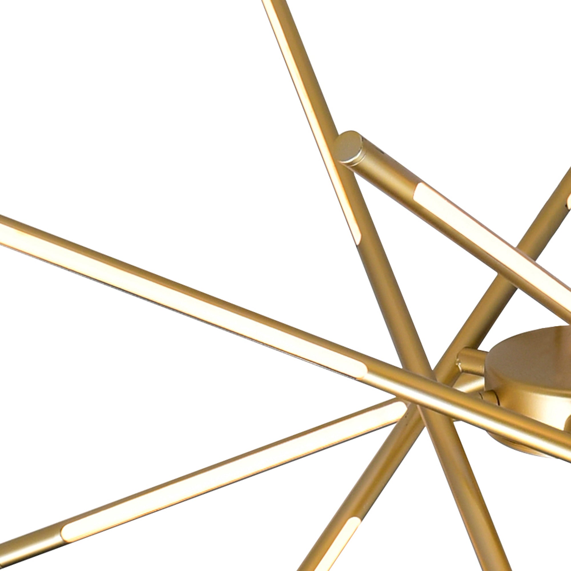 Oskil Integrated LED 43in Satin Gold Chandelier - CWI Lighting