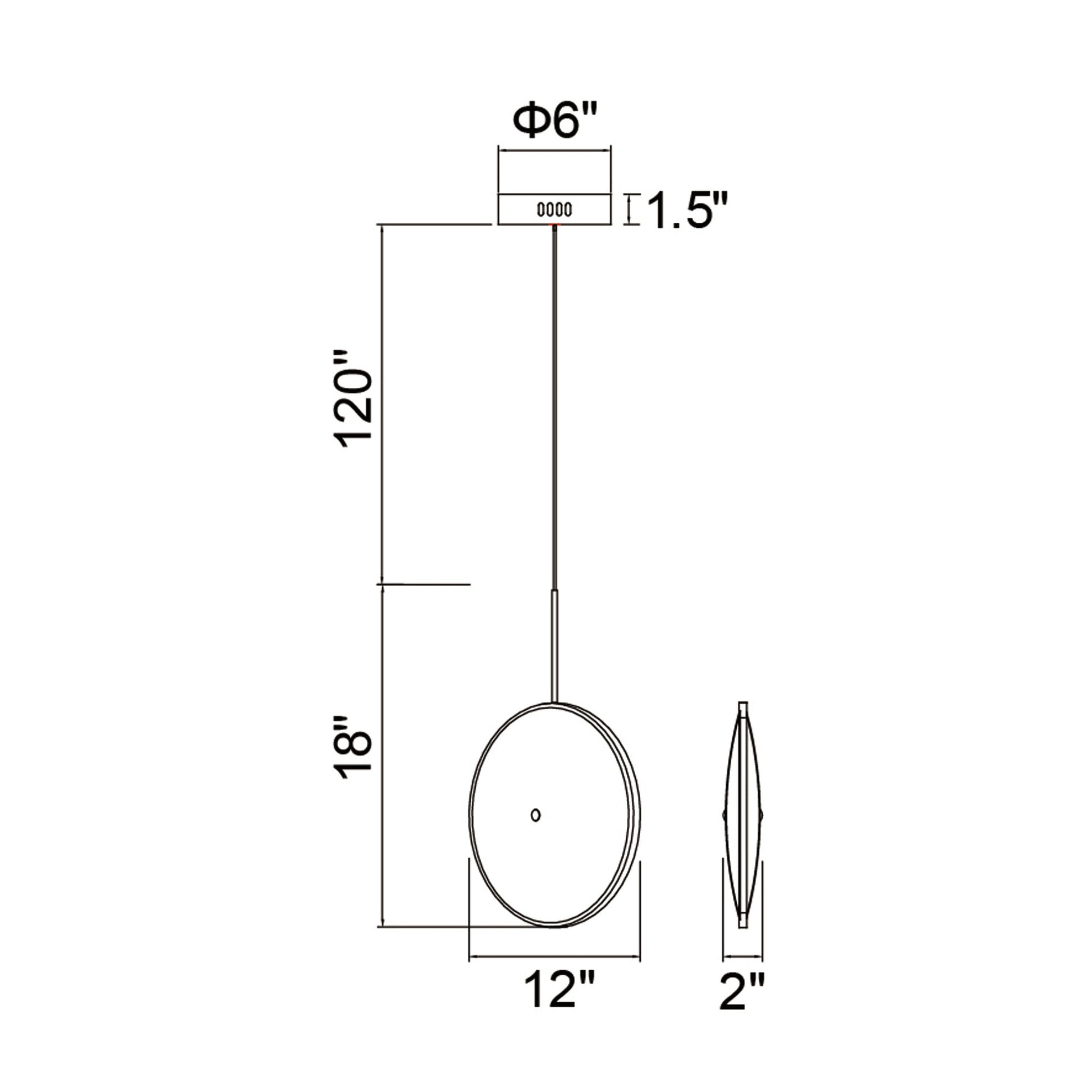 Ovni LED Mini Pendant With Brass Finish - CWI Lighting