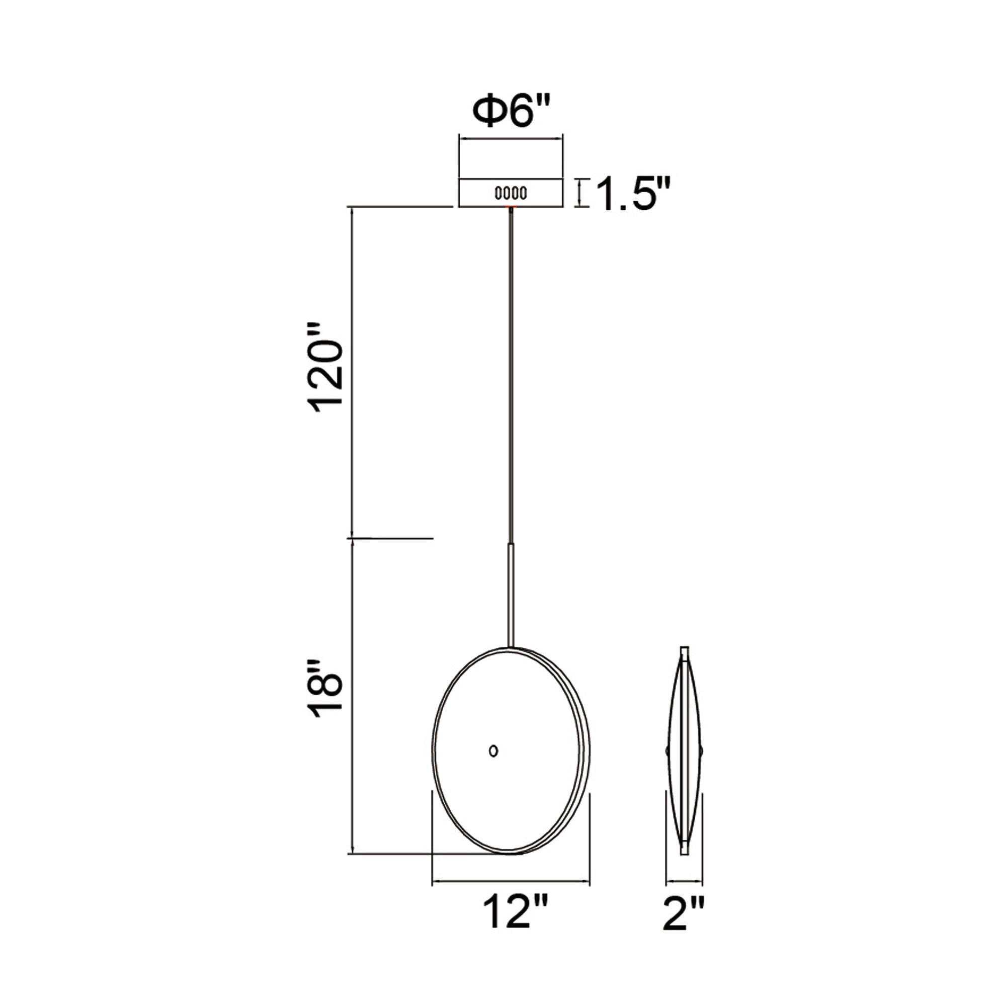 Ovni LED Mini Pendant With Brass Finish - CWI Lighting