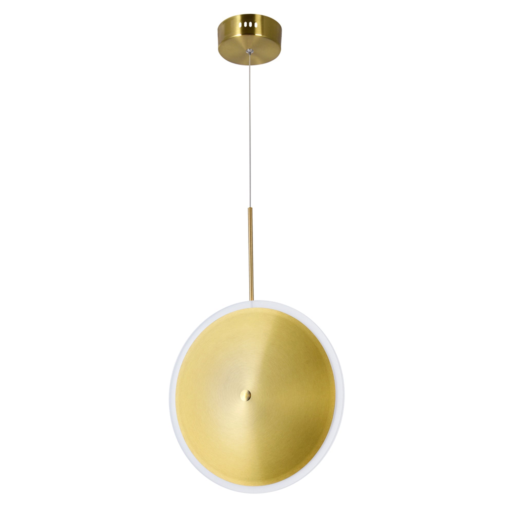 Ovni LED Mini Pendant With Brass Finish - CWI Lighting